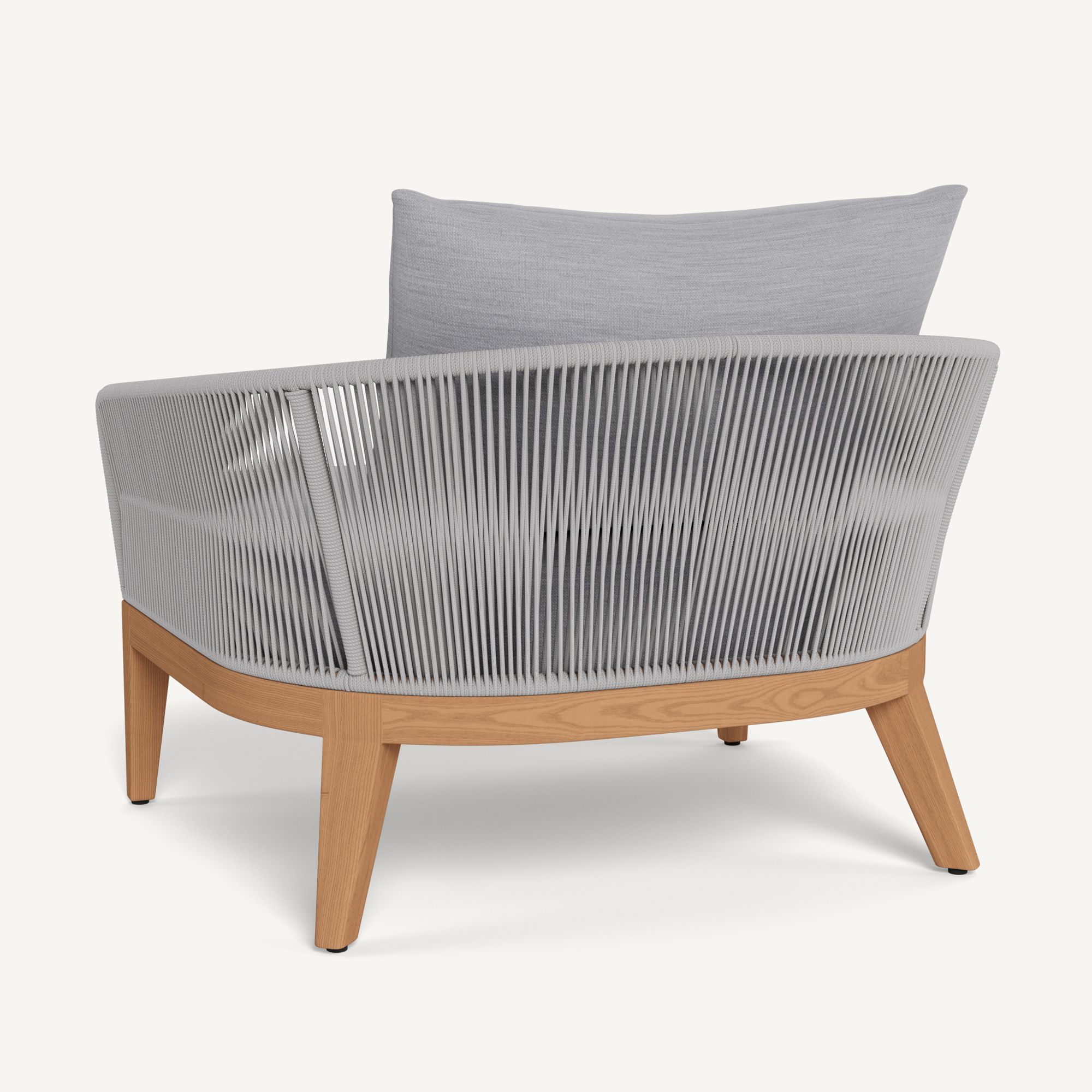Harbour Avalon Lounge Chair - Teak Natural / Panama Cloud / Rope Light Gray
