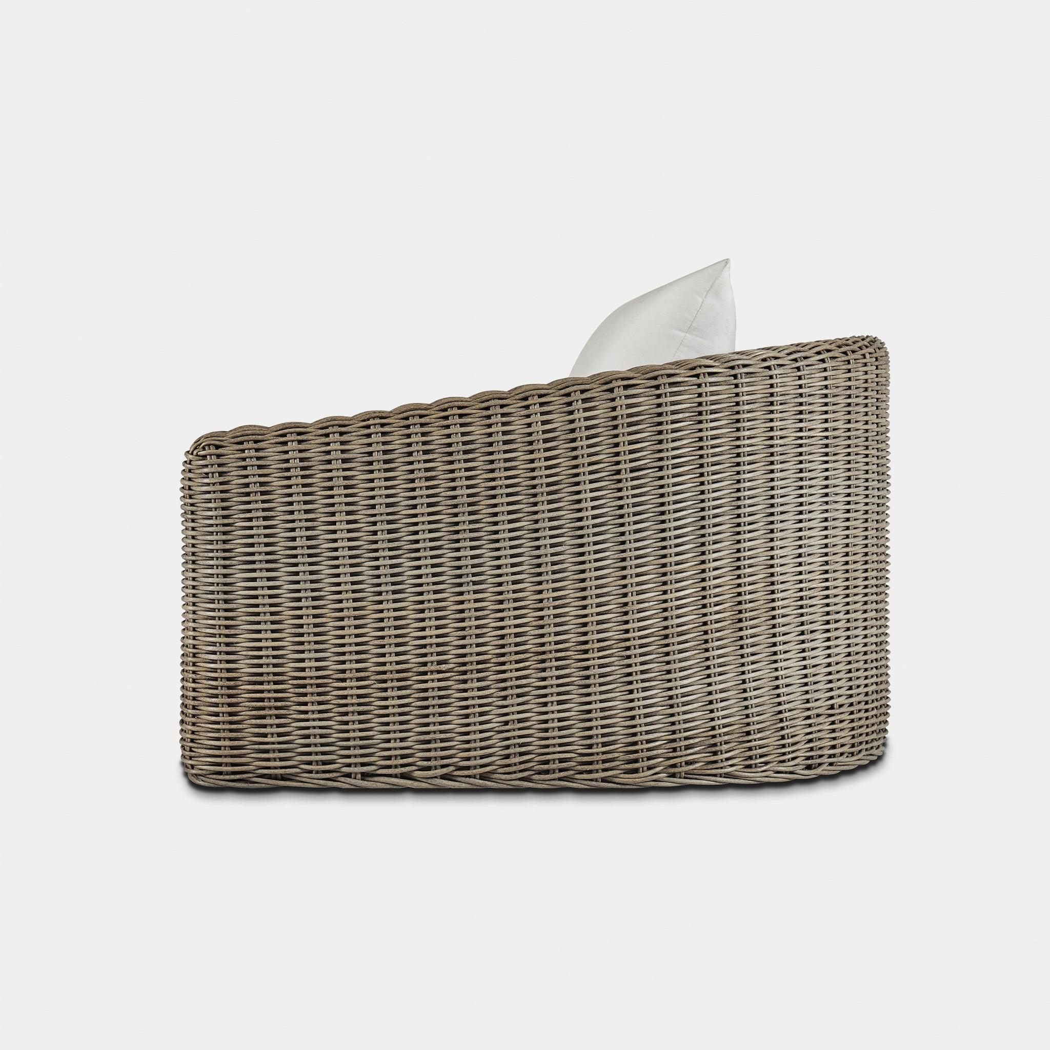 Harbour Barcelona Lounge Chair - Wicker Gray, Siesta Indigo