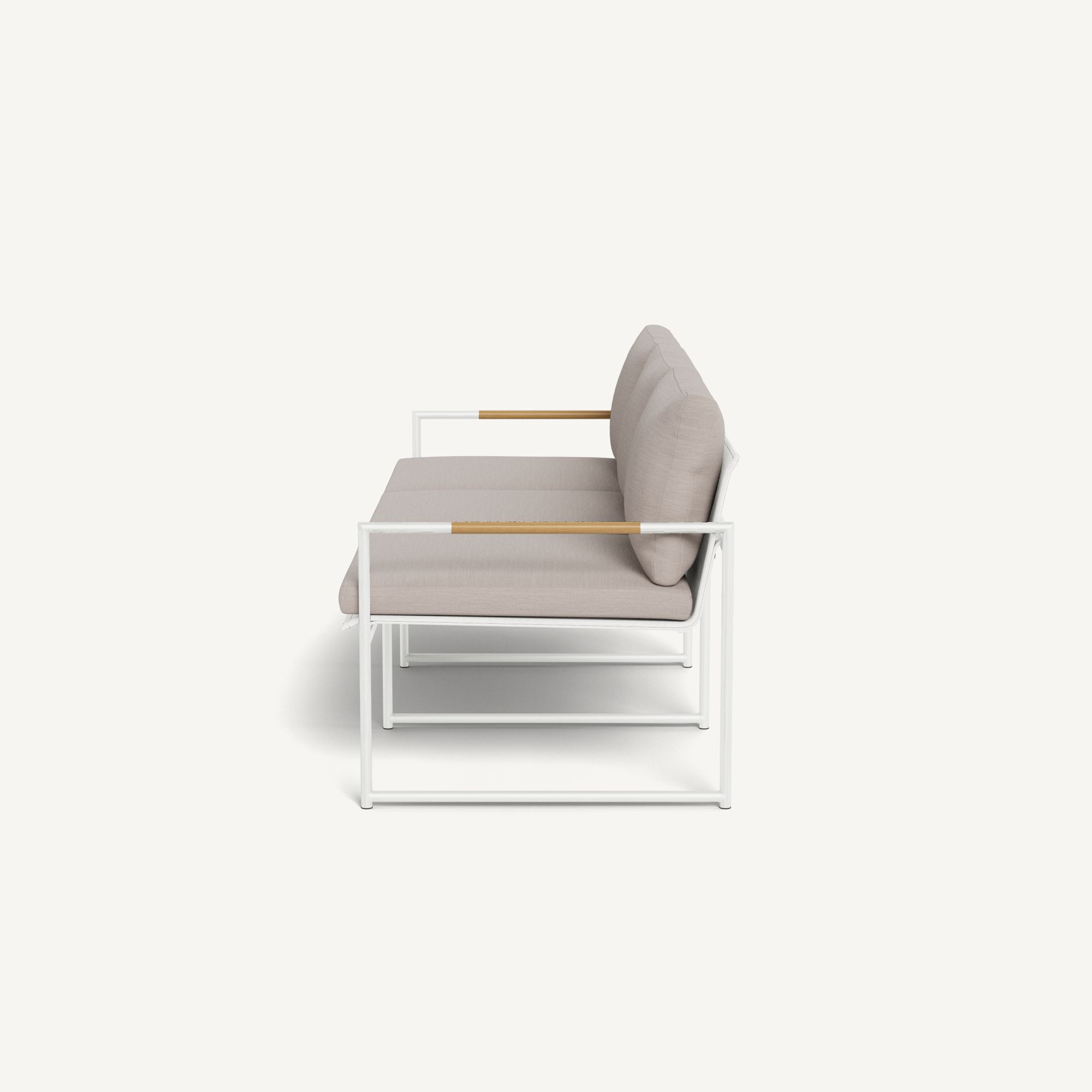 Harbour Breeze 3 Seat Sofa - Aluminum White / Panama Marble / Batyline White