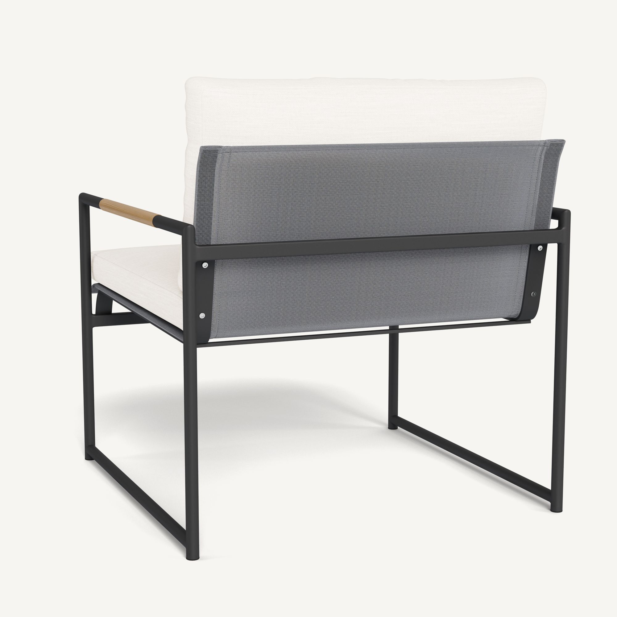 Harbour Breeze Lounge Chair - Aluminum Asteroid / Panama Blanco / Batyline Silver