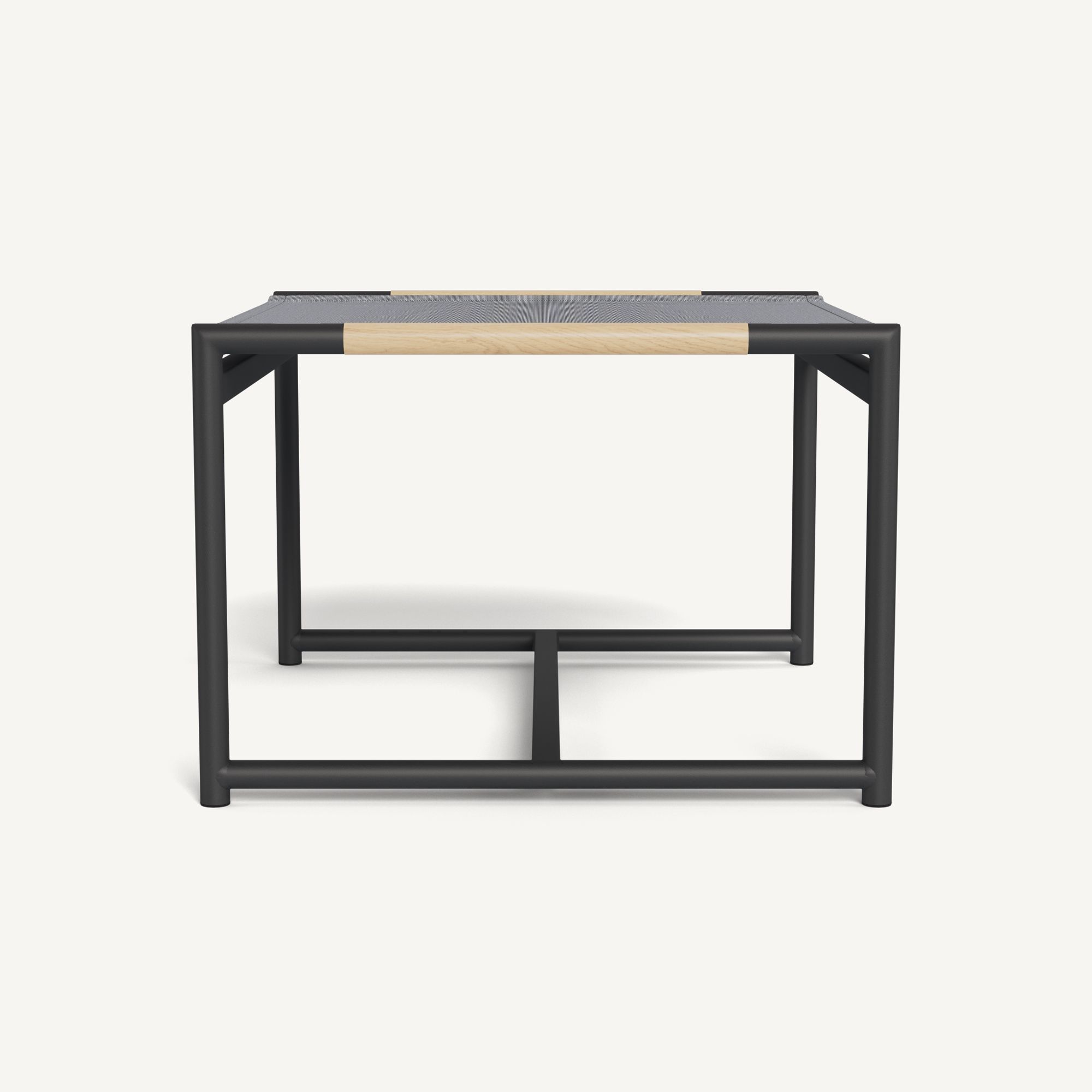 Harbour Breeze Footstool - Aluminum Asteroid / Batyline Silver