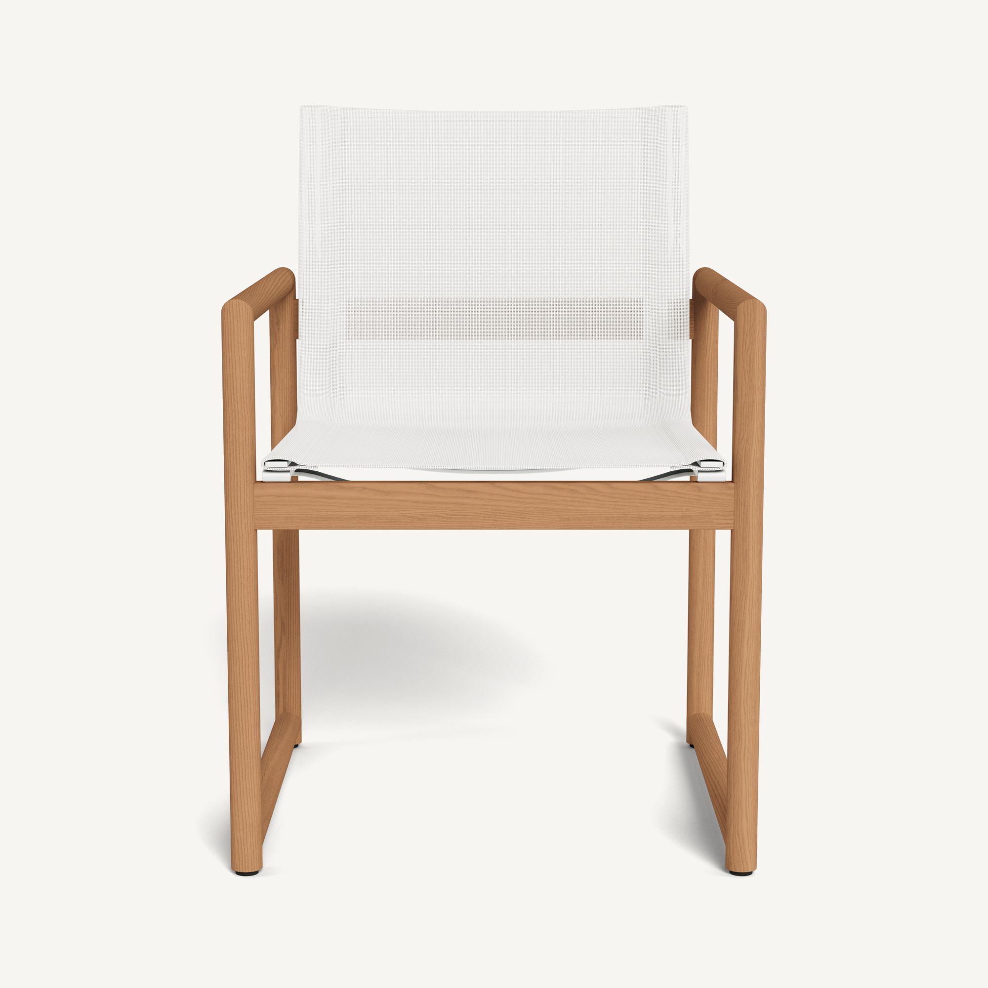 Harbour Breeze Xl Teak Dining Chair - Teak Natural / Batyline White