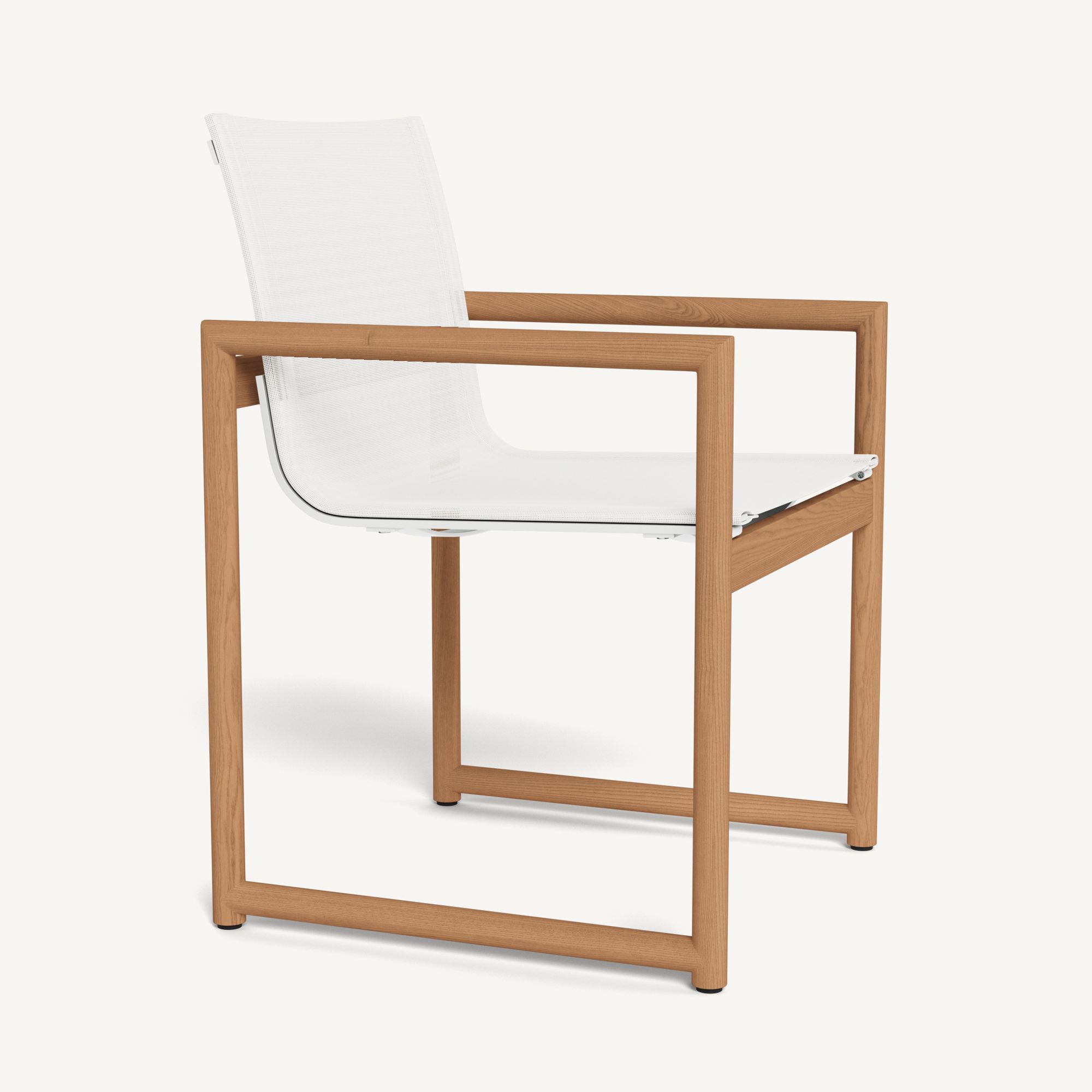 Harbour Breeze Xl Teak Dining Chair - Teak Natural / Batyline White