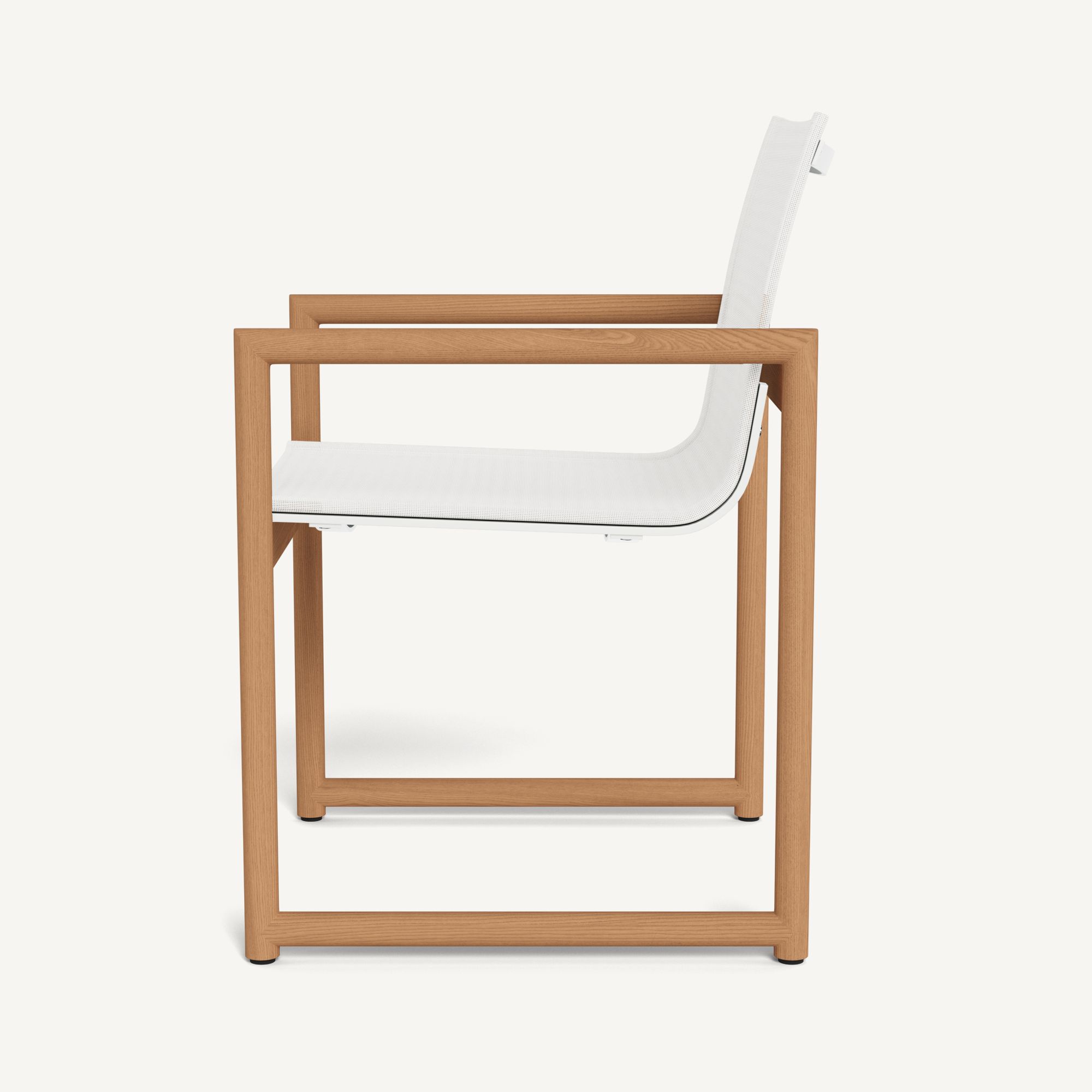 Harbour Breeze Xl Teak Dining Chair - Teak Natural / Batyline White
