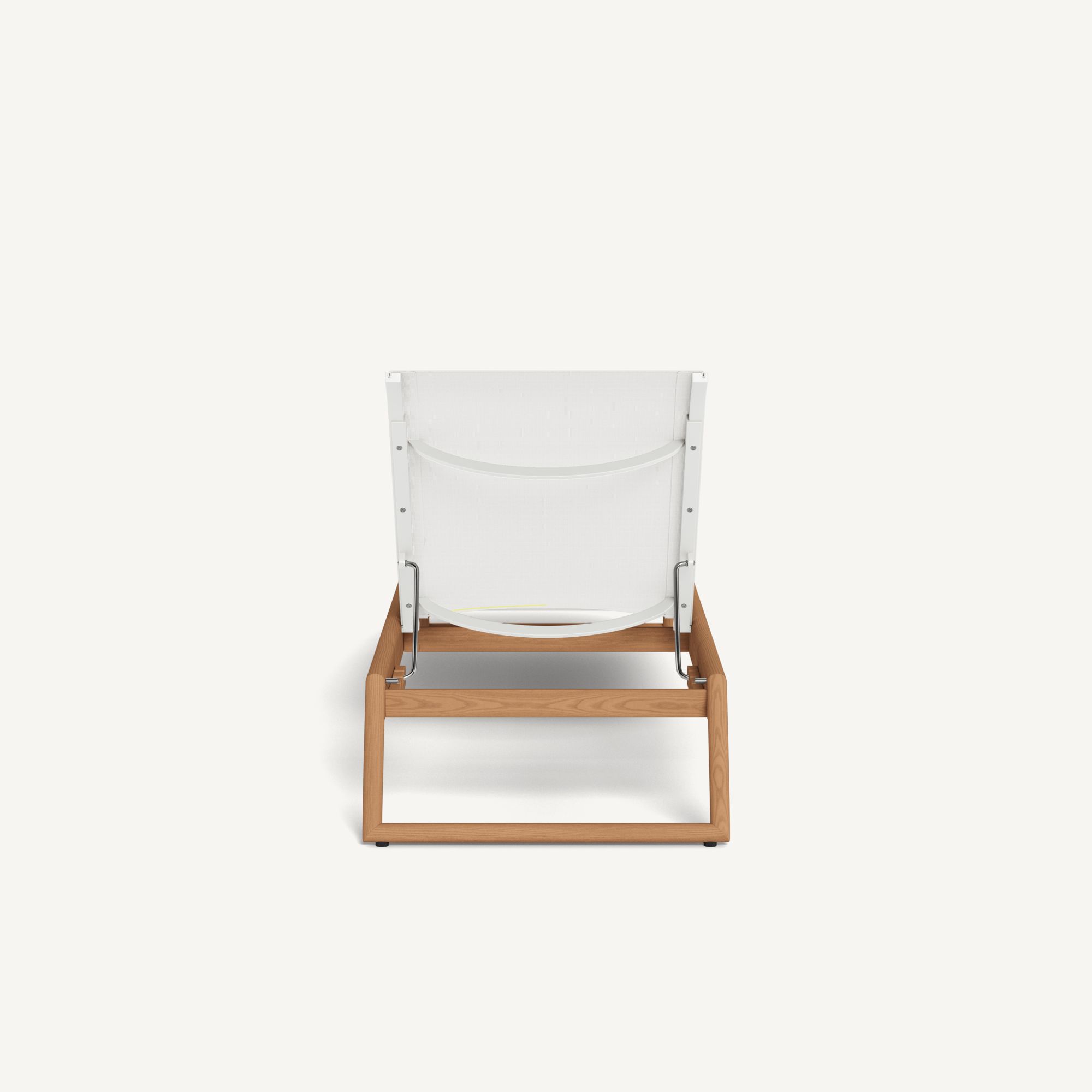 Harbour Breeze Xl Teak Stacking Sun Lounge in Teak Natural / Batyline White