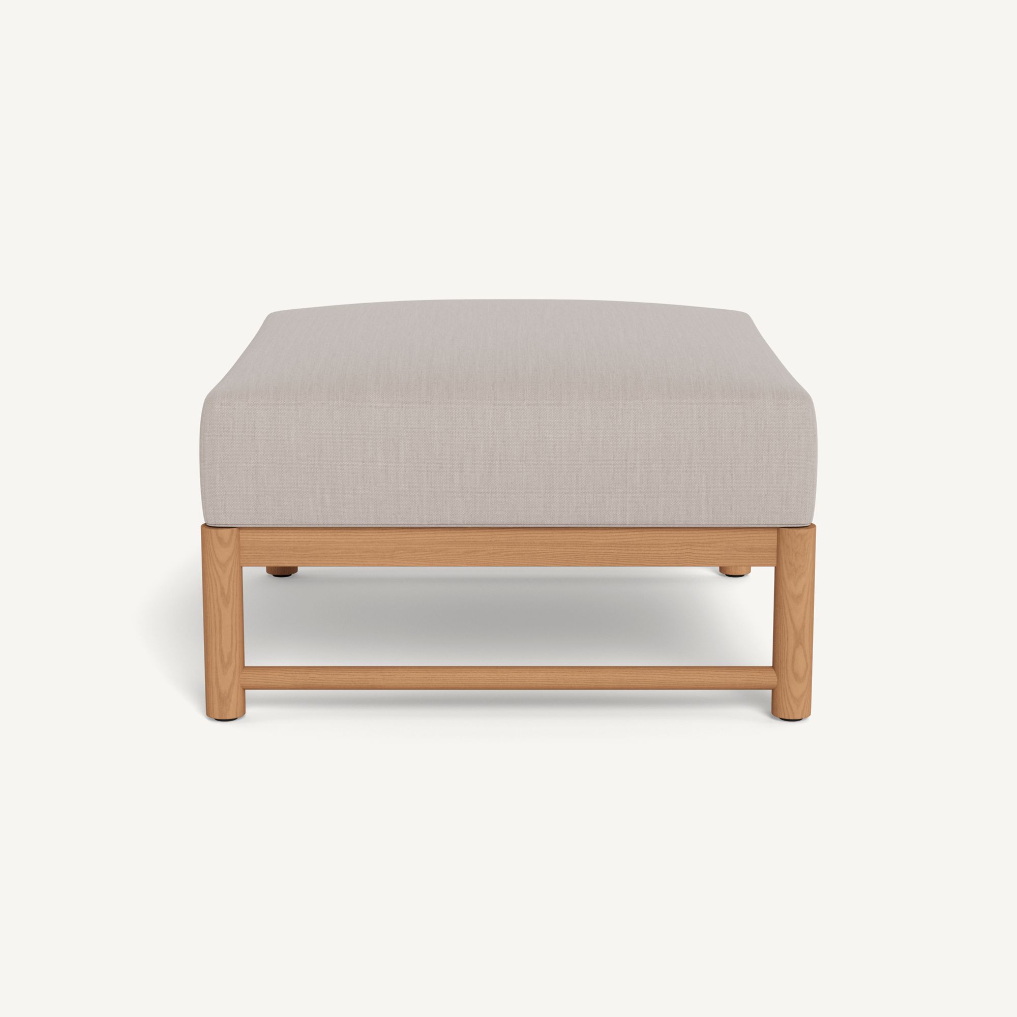 Harbour Breeze Xl Teak Ottoman - Teak Natural, Panama Marble