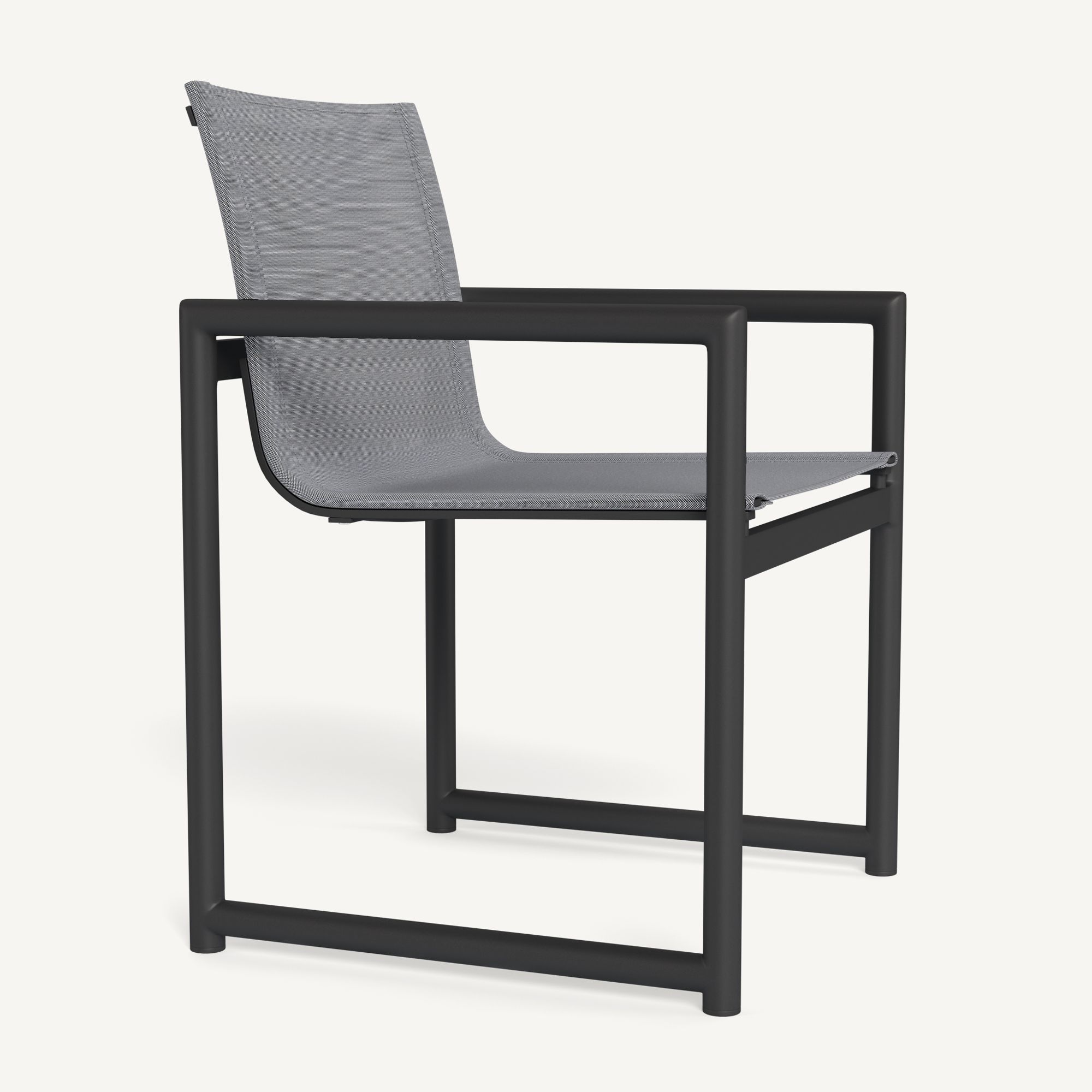 Harbour Breeze Xl Aluminum Dining Chair - Aluminum Asteroid / Batyline Silver