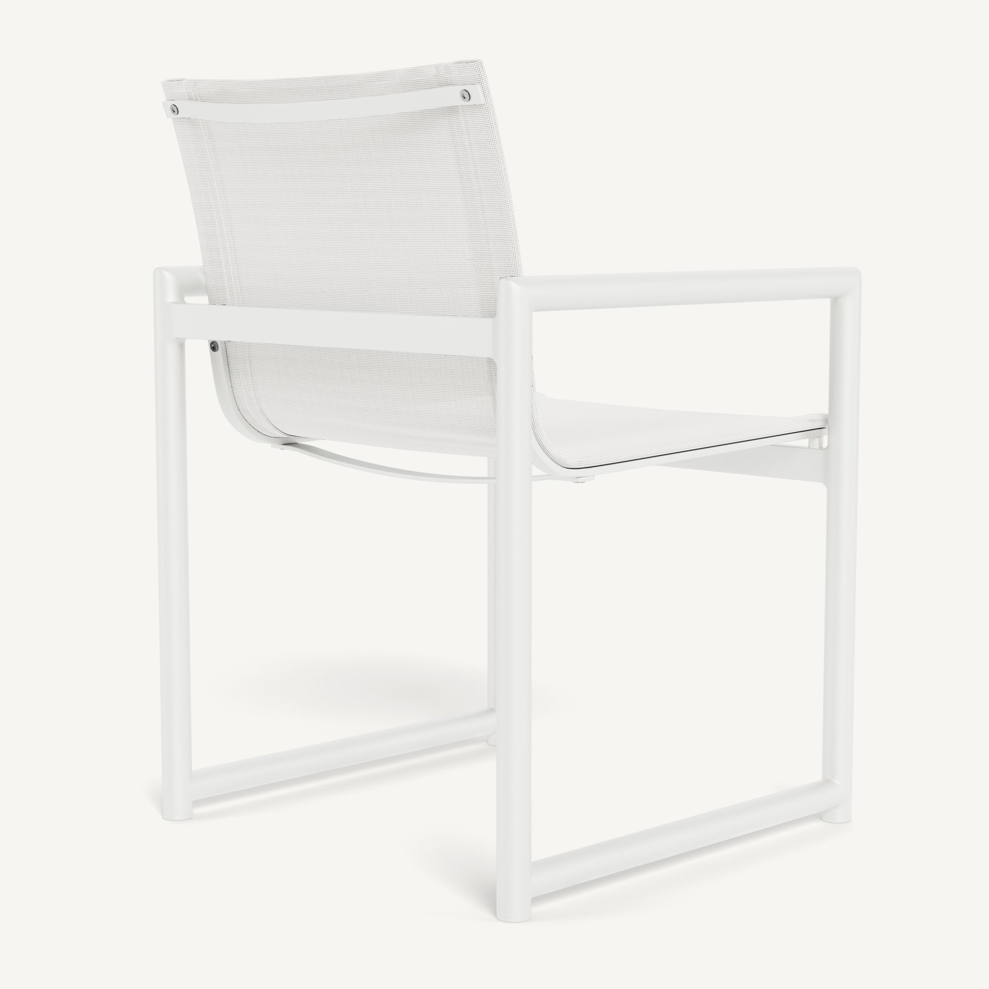 Harbour Breeze Xl Aluminum Dining Chair - Aluminum White / Batyline White