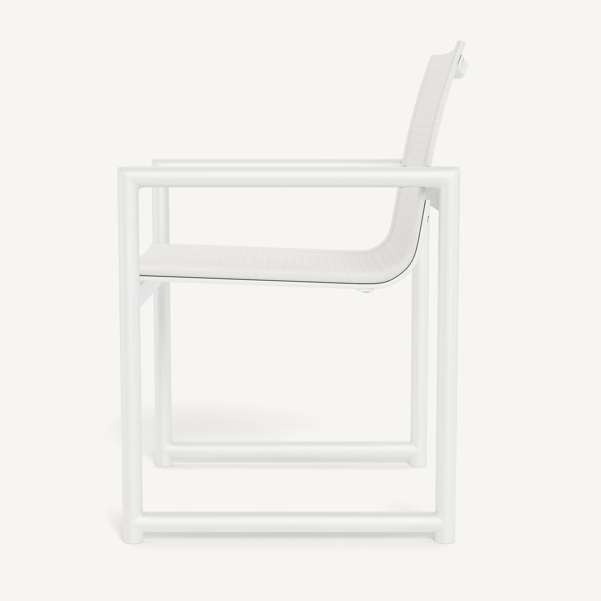 Harbour Breeze Xl Aluminum Dining Chair - Aluminum White / Batyline White