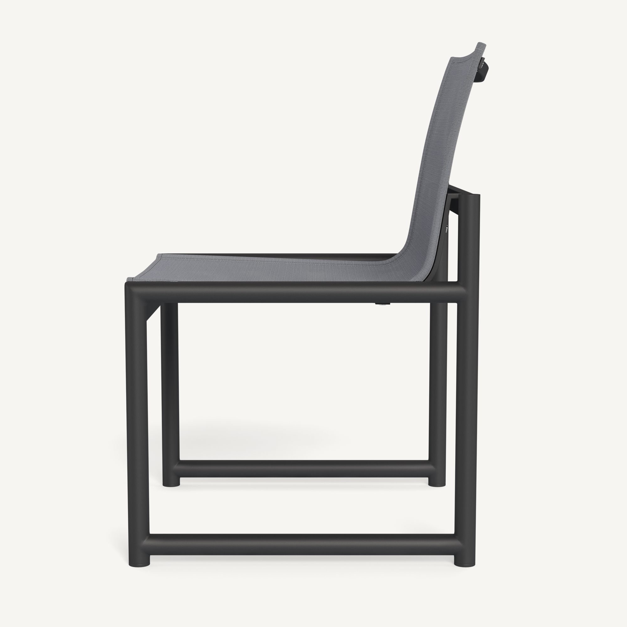 Harbour Breeze Xl Aluminum Armless Dining Chair - Aluminum Asteroid / Batyline Silver