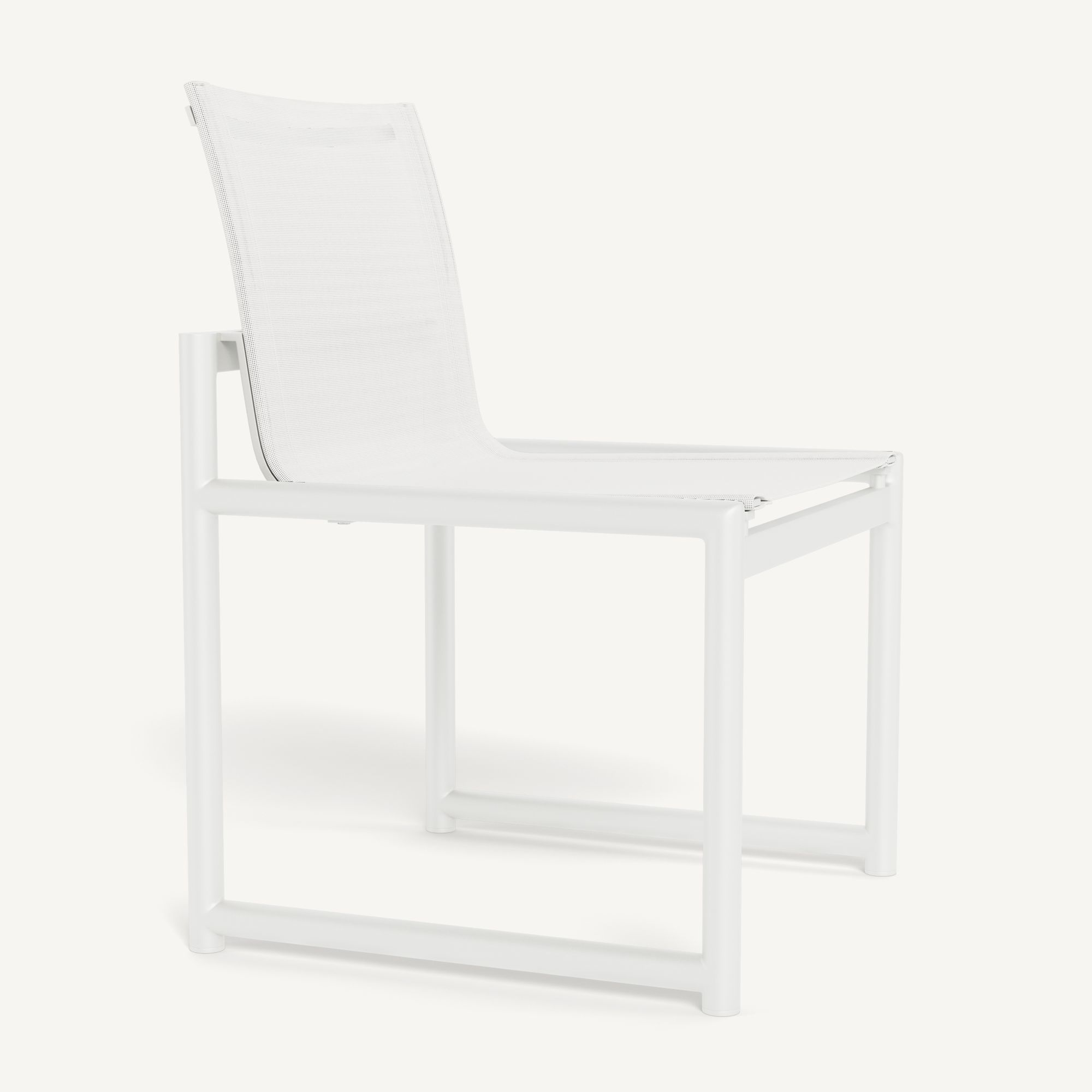 Harbour Breeze Xl Aluminum Armless Dining Chair - Aluminum White / Batyline White