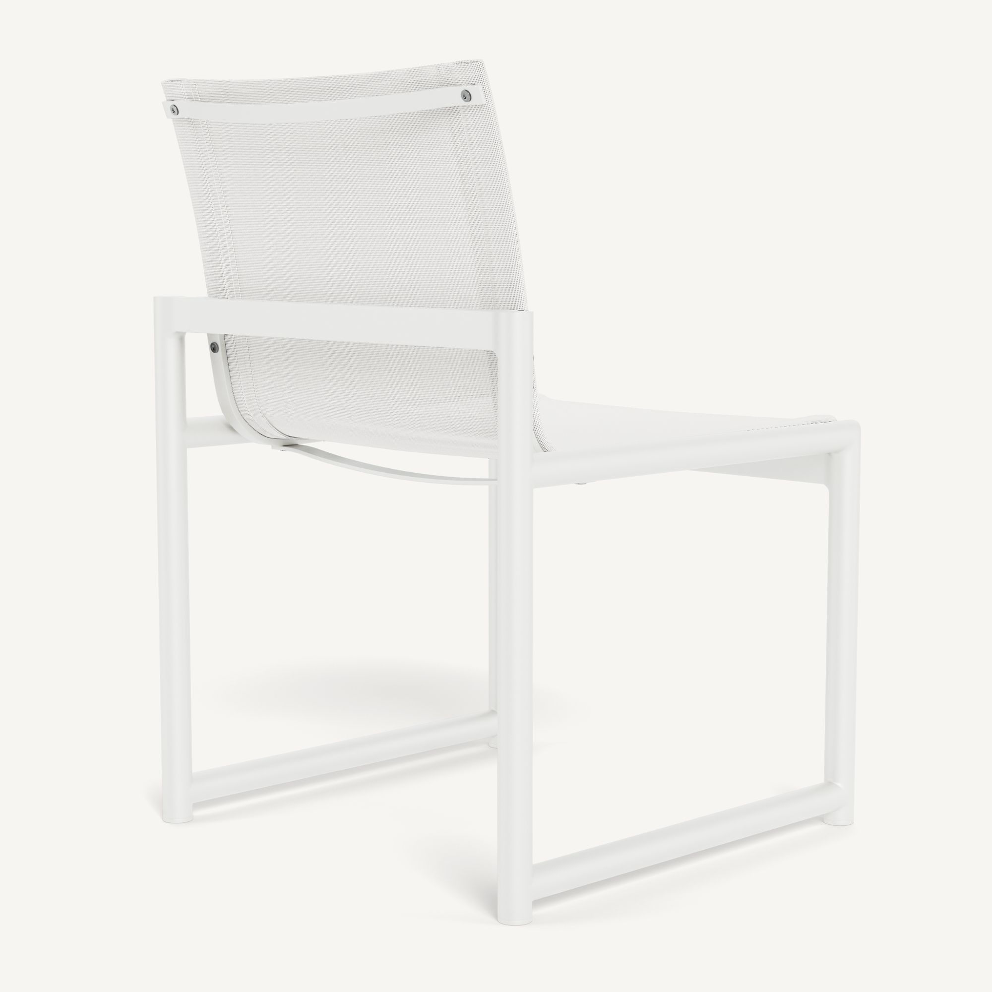 Harbour Breeze Xl Aluminum Armless Dining Chair - Aluminum White / Batyline White