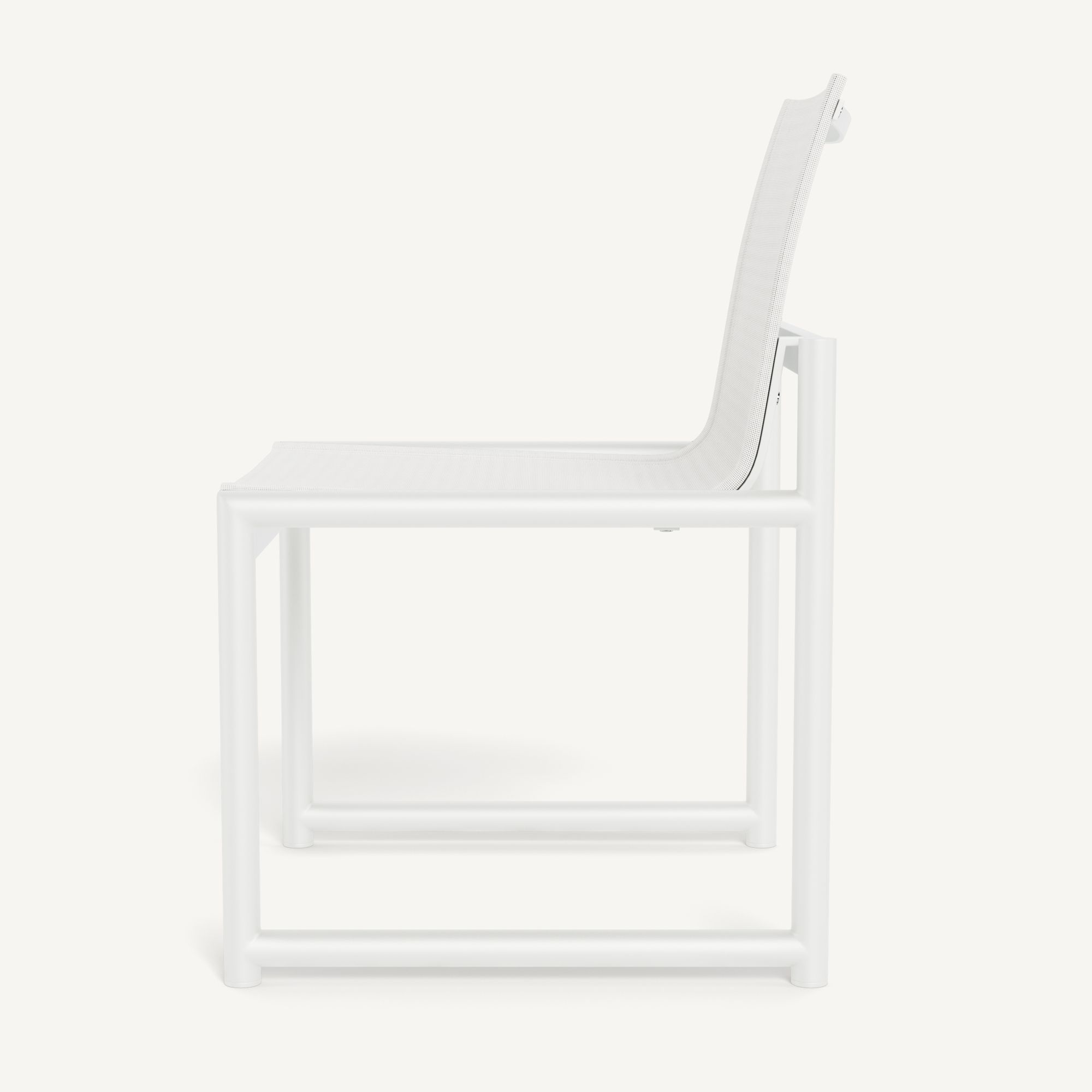 Harbour Breeze Xl Aluminum Armless Dining Chair - Aluminum White / Batyline White