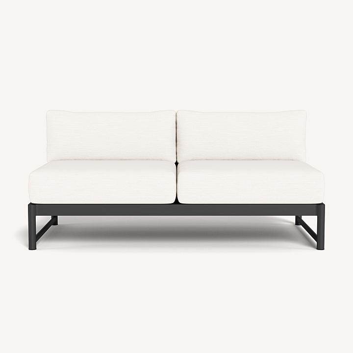 Harbour Breeze Xl Aluminum 2 Seat Armless Sofa