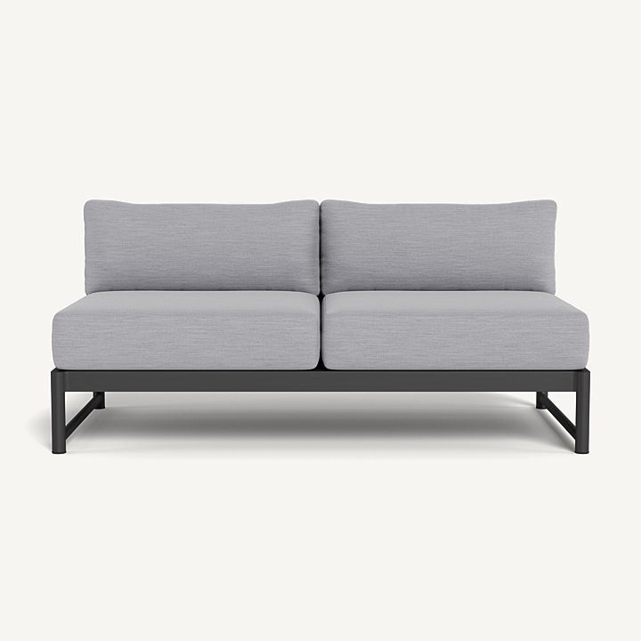 Harbour Breeze Xl Aluminum 2 Seat Armless Sofa