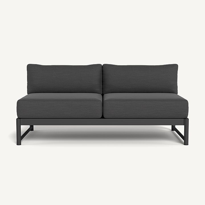 Harbour Breeze Xl Aluminum 2 Seat Armless Sofa