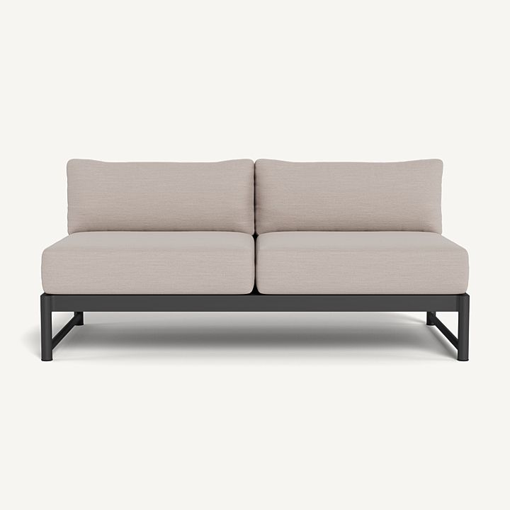 Harbour Breeze Xl Aluminum 2 Seat Armless Sofa