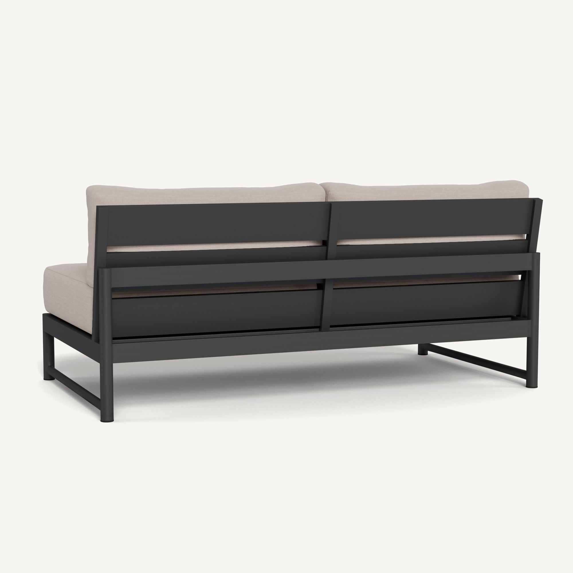 Harbour Breeze Xl Aluminum 2 Seat Armless Sofa - Aluminum Asteroid / Panama Marble