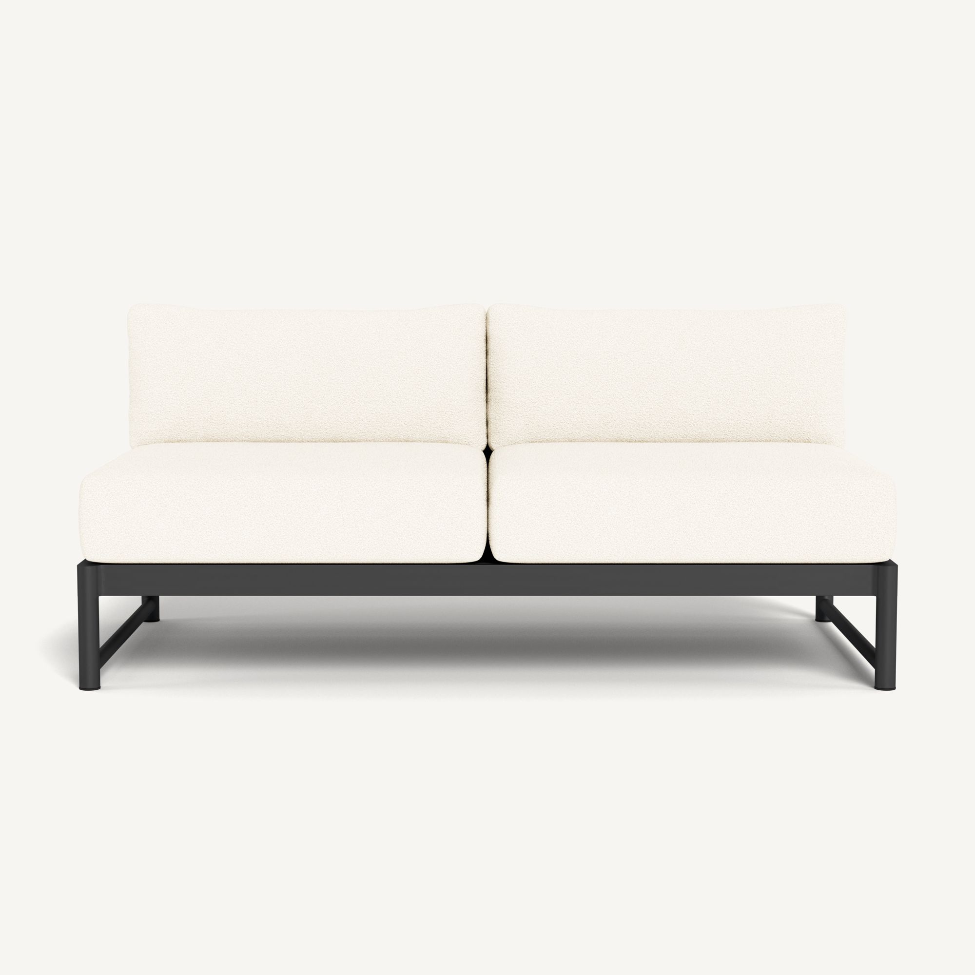 Harbour Breeze Xl Aluminum 2 Seat Armless Sofa