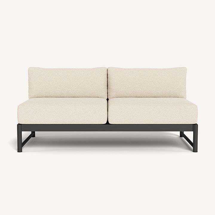 Harbour Breeze Xl Aluminum 2 Seat Armless Sofa