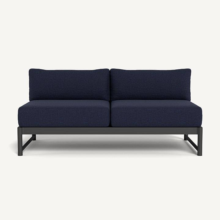 Harbour Breeze Xl Aluminum 2 Seat Armless Sofa