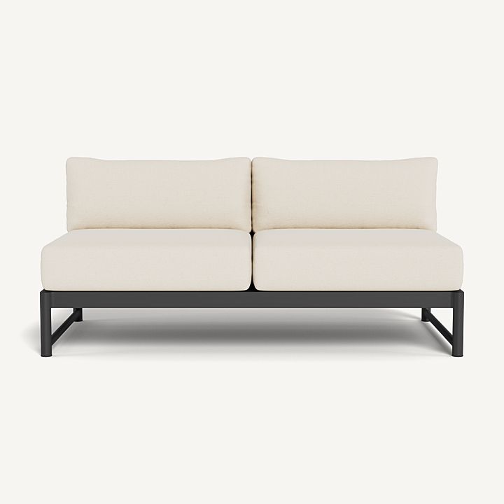 Harbour Breeze Xl Aluminum 2 Seat Armless Sofa
