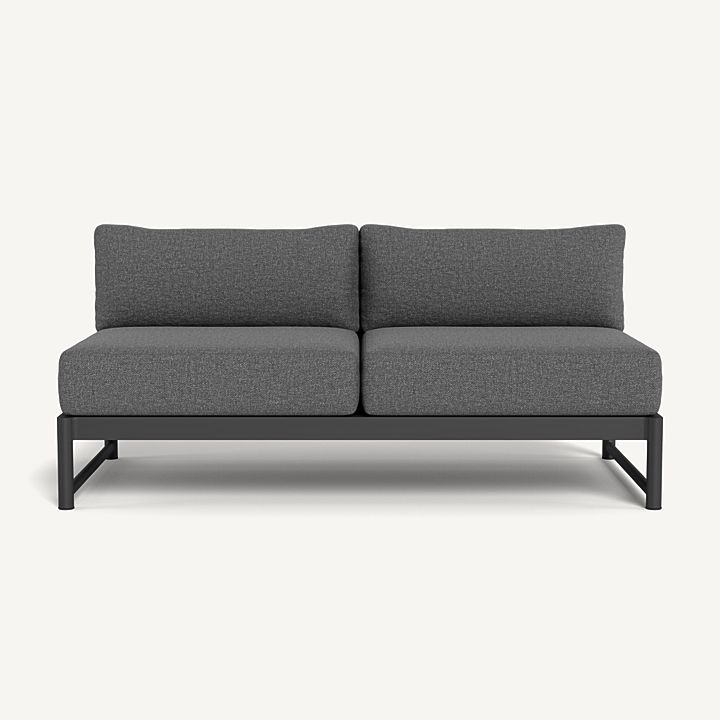 Harbour Breeze Xl Aluminum 2 Seat Armless Sofa