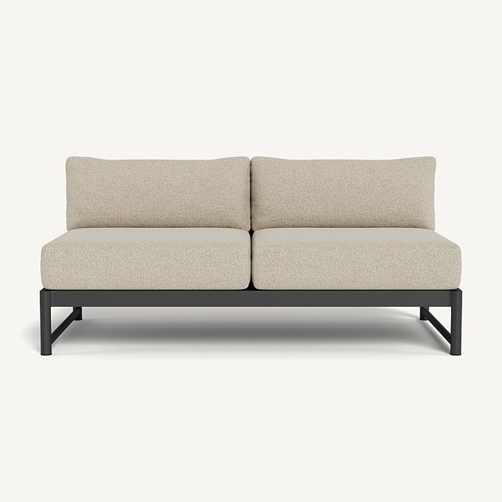 Harbour Breeze Xl Aluminum 2 Seat Armless Sofa