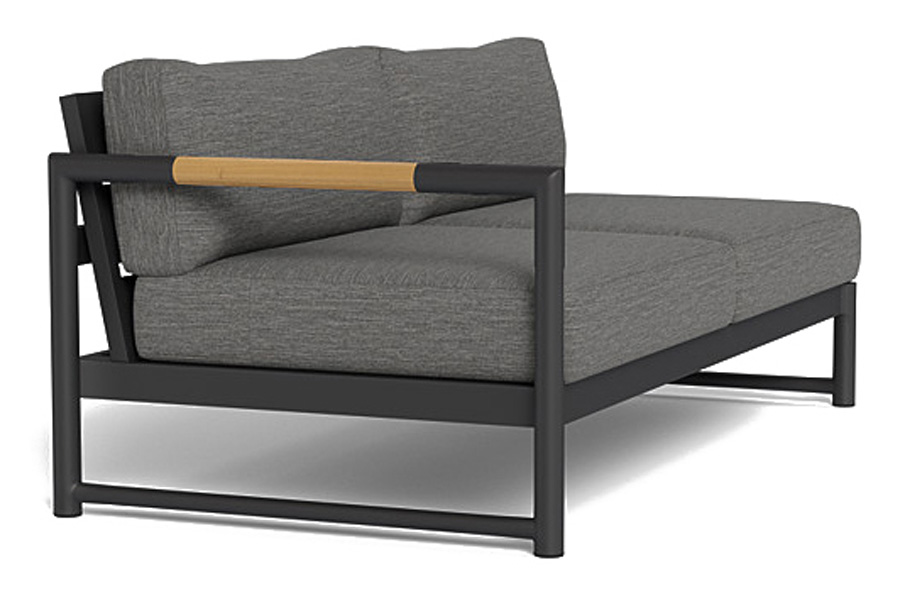 Harbour Breeze Xl 2 Seat 1 Arm Left - Aluminum Asteroid, Cast Slate