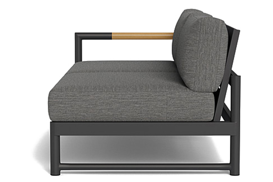 Harbour Breeze Xl 2 Seat 1 Arm Left - Aluminum Asteroid, Cast Slate