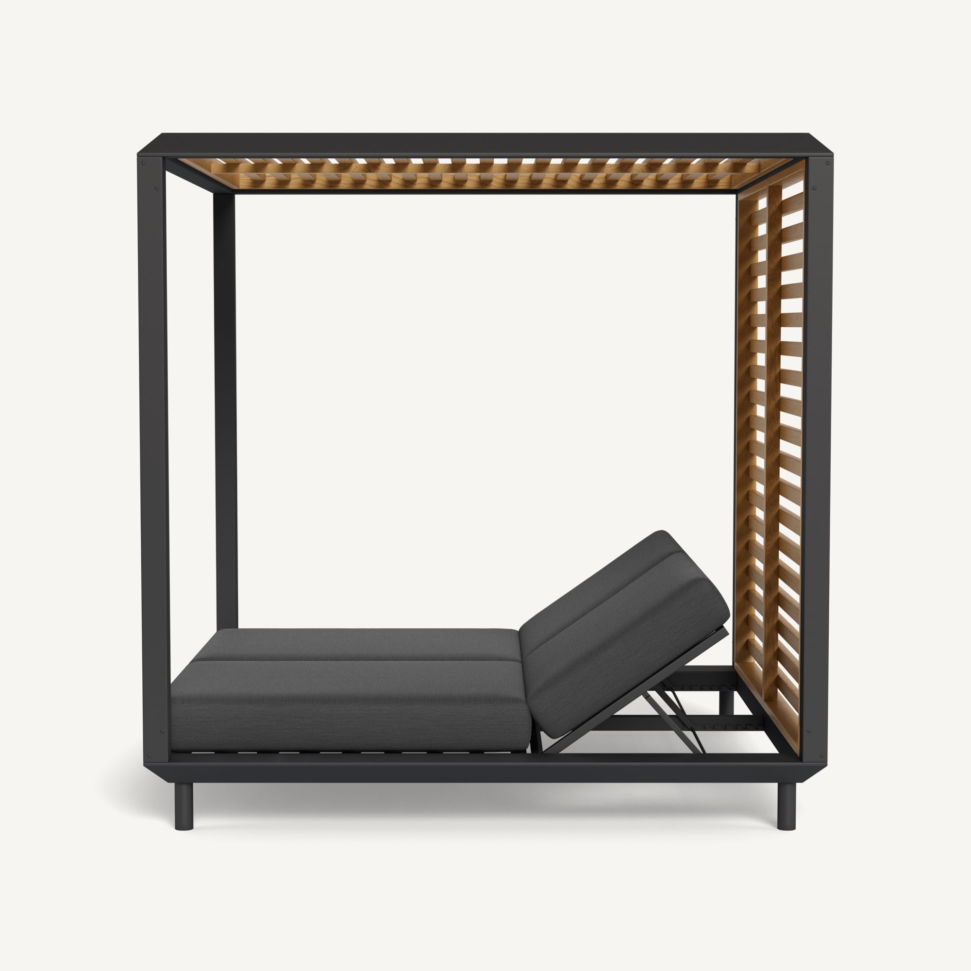 Harbour Breeze Xl Aluminum Cabana - Aluminum Asteroid / Panama Grafito / Teak Natural