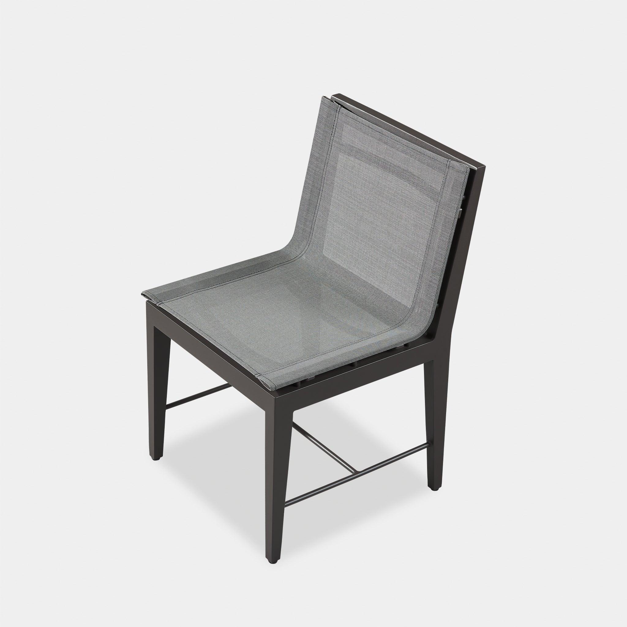 Harbour Byron Aluminum Dining Chair - Aluminum Asteroid / Batyline White