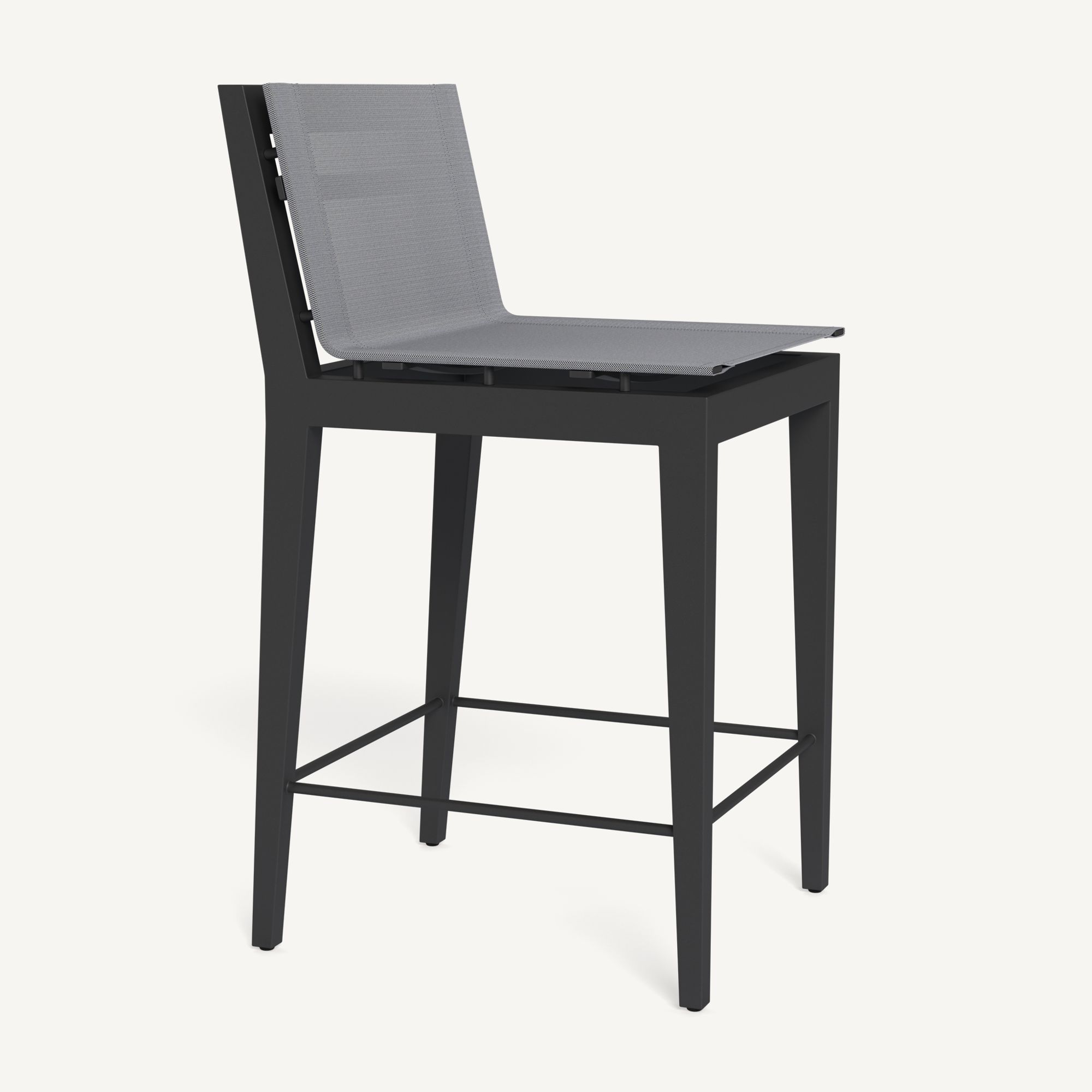 Harbour Byron Aluminum Bar Stool - Aluminum White, Batyline White