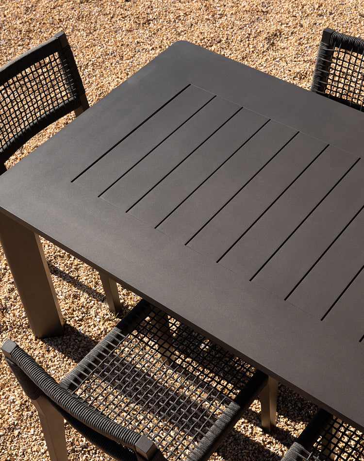 Harbour Byron Aluminum Extension Dining Table - Aluminum Asteroid
