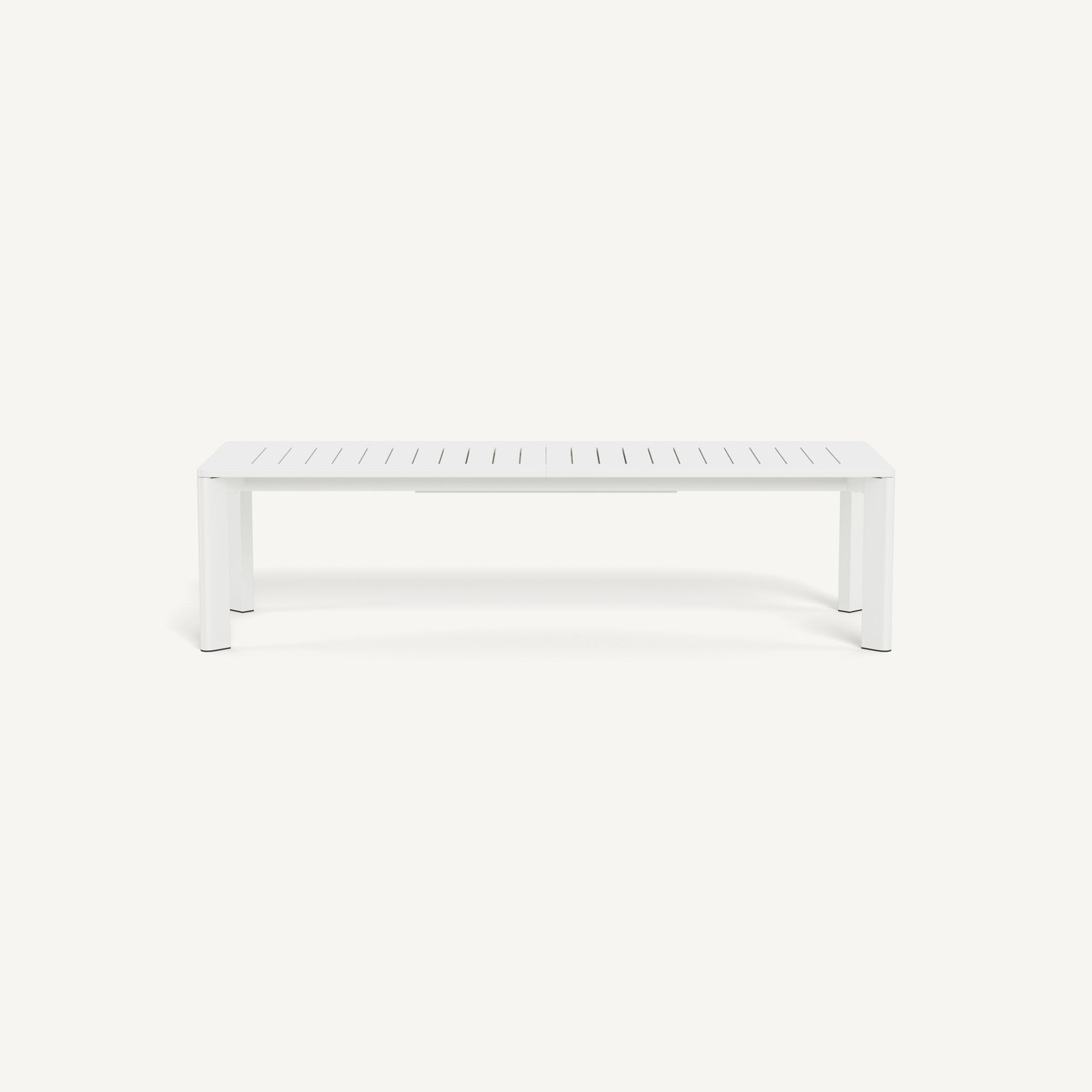 Harbour Byron Aluminum Extension Dining Table - Aluminum White