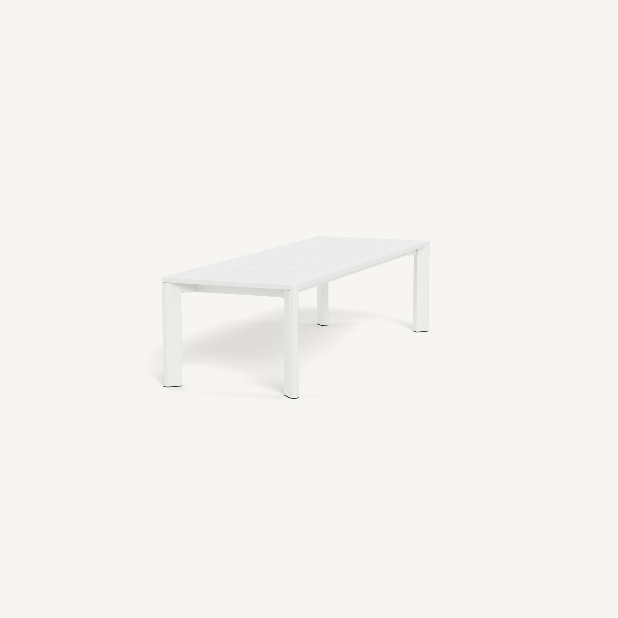 Harbour Byron Aluminum Extension Dining Table - Aluminum White