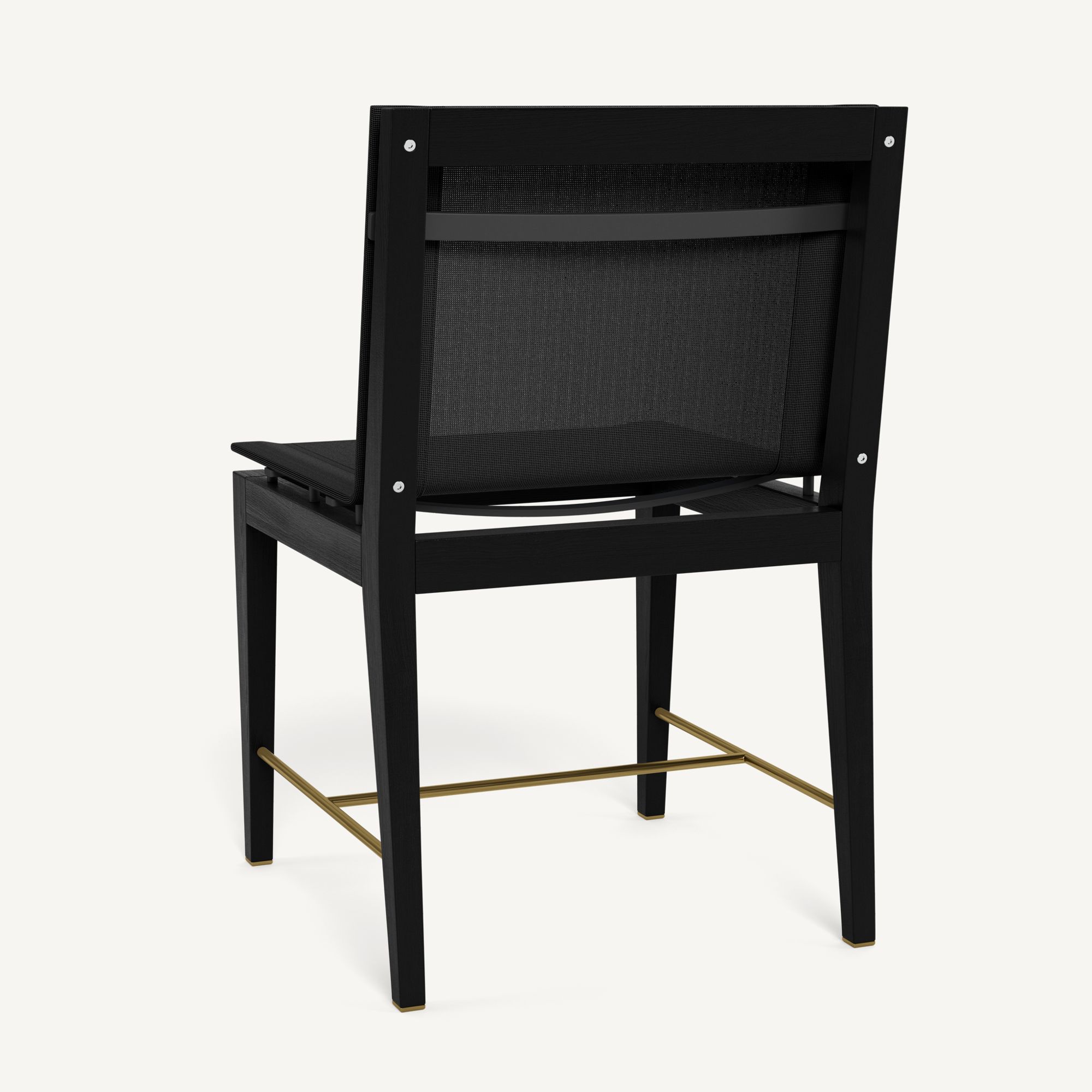 Harbour Byron Teak Dining Chair - Teak Charcoal / Batyline Black