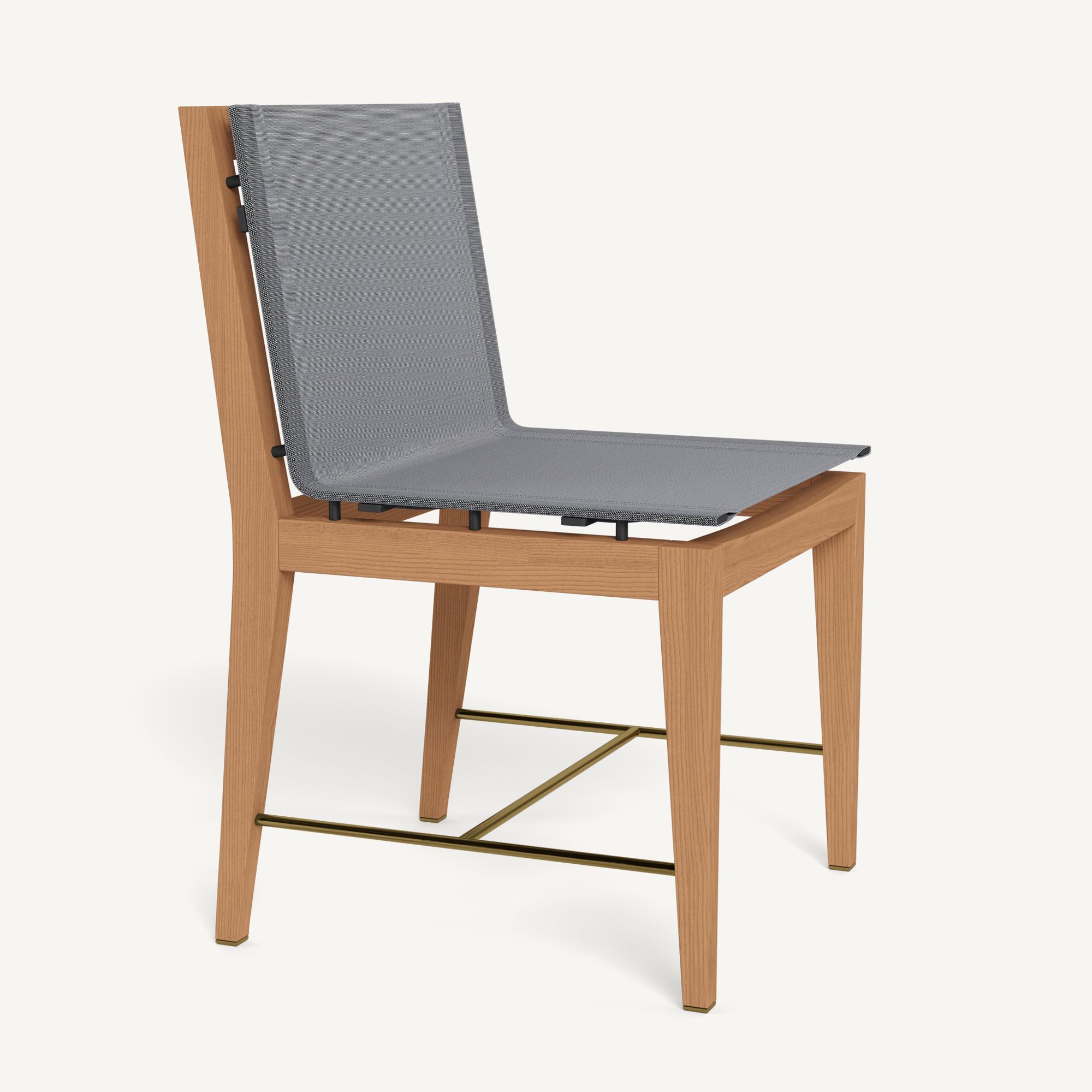 Harbour Byron Teak Dining Chair - Teak Natural / Batyline Silver