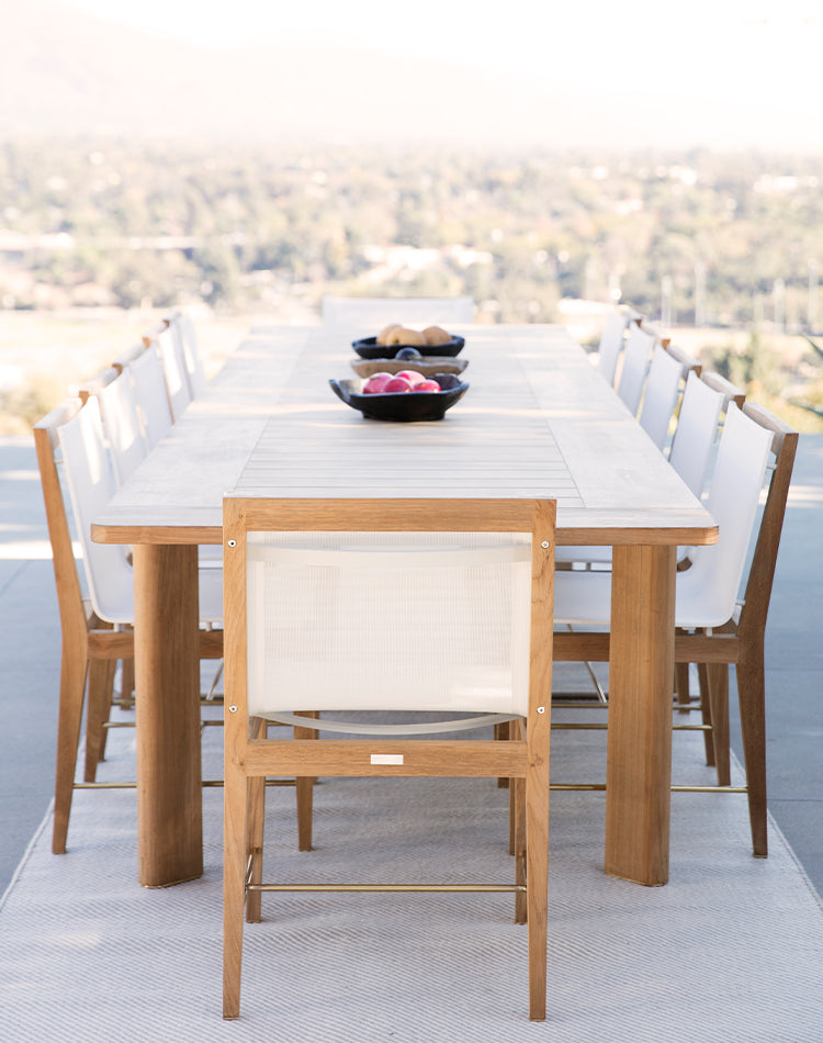 Harbour Byron Teak Counter Stool - Teak Natural / Batyline Silver