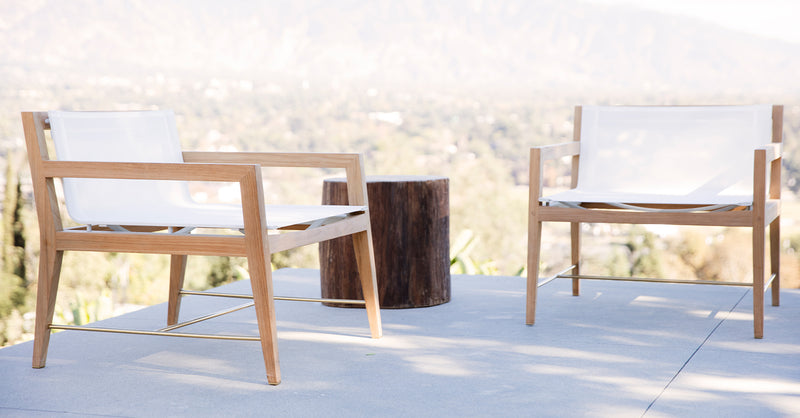 Harbour Byron Teak Counter Stool - Teak Natural / Batyline Silver