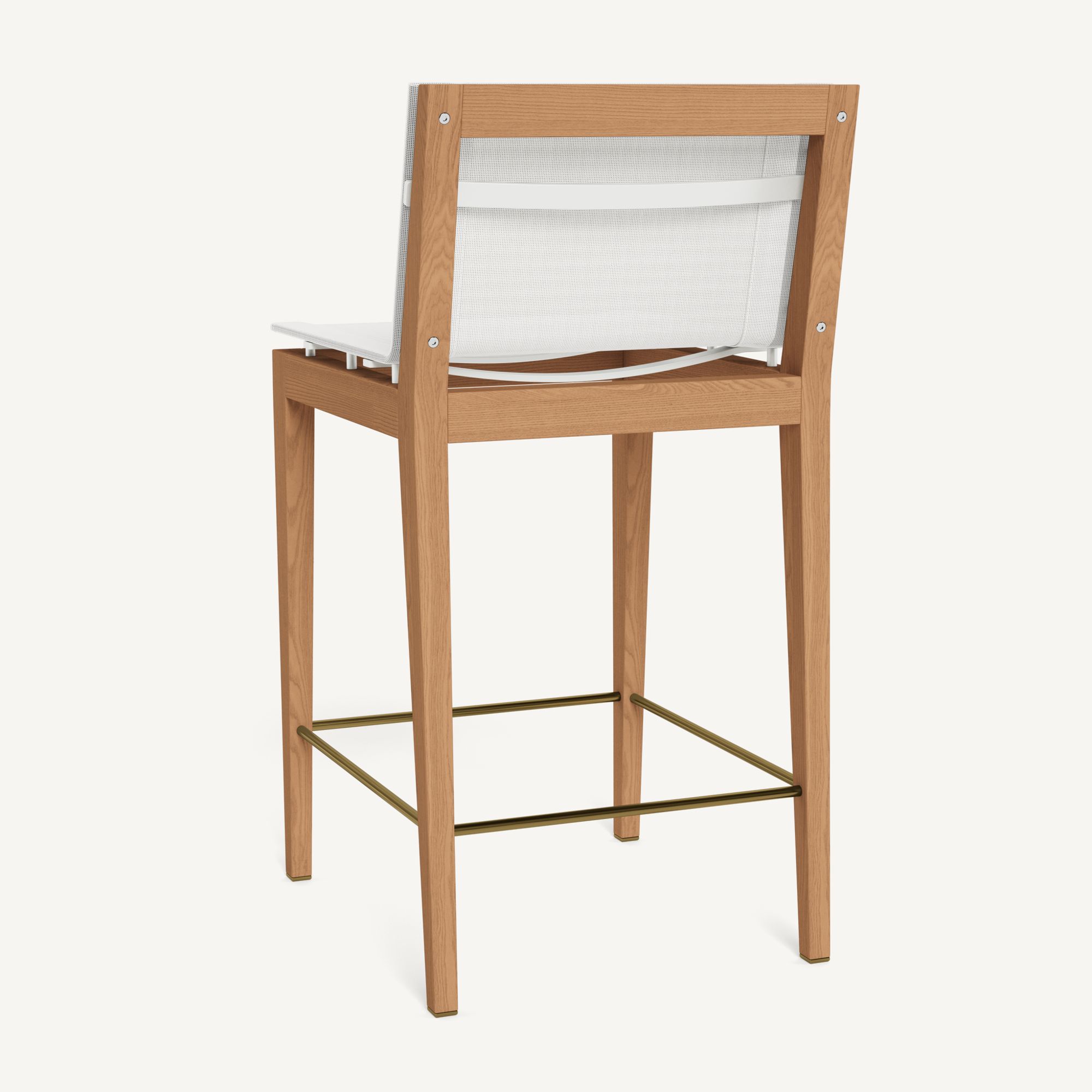 Harbour Byron Teak Counter Stool - Teak Natural / Batyline White