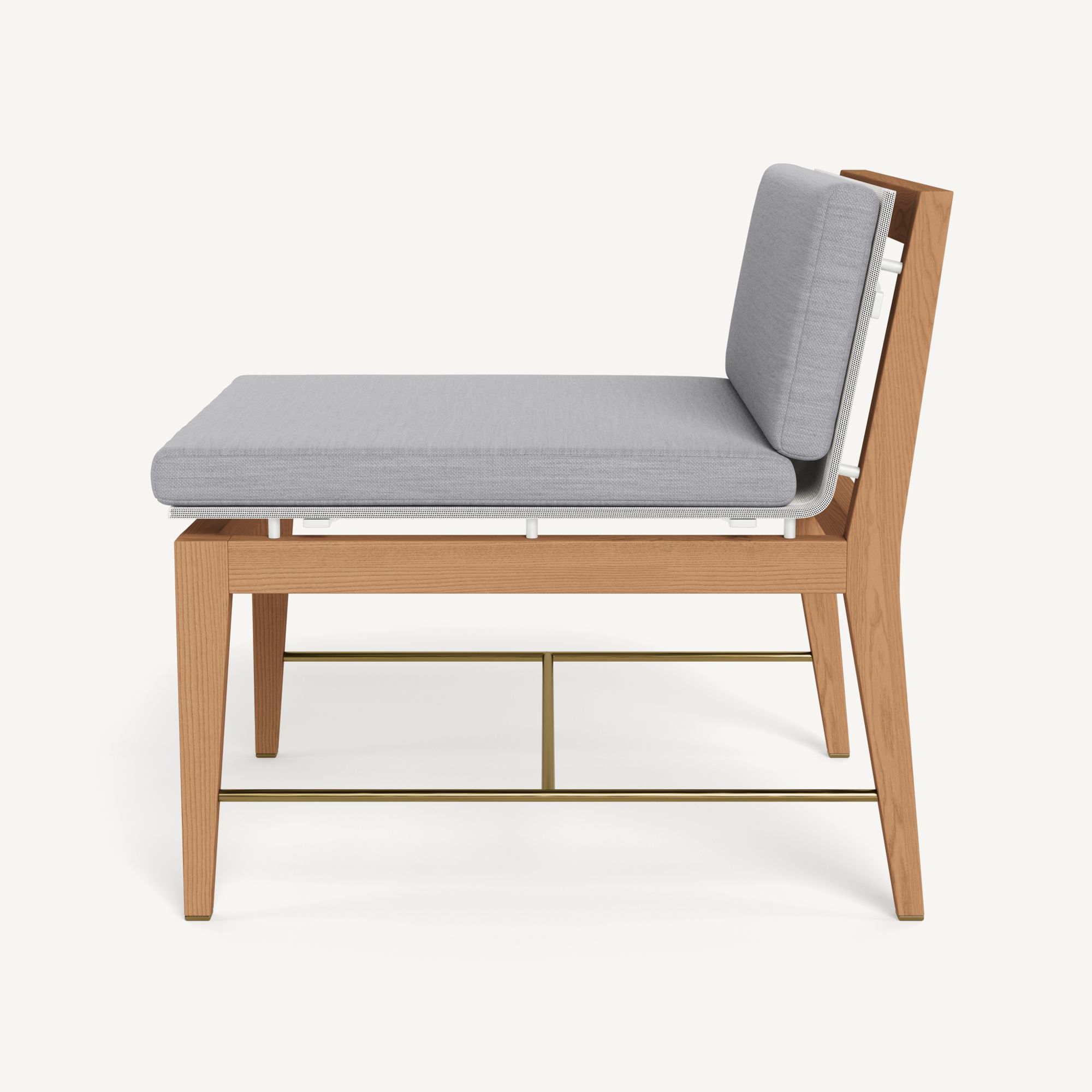 Harbour Byron Teak Easy Chair - Teak Natural / Panama Cloud / Batyline White