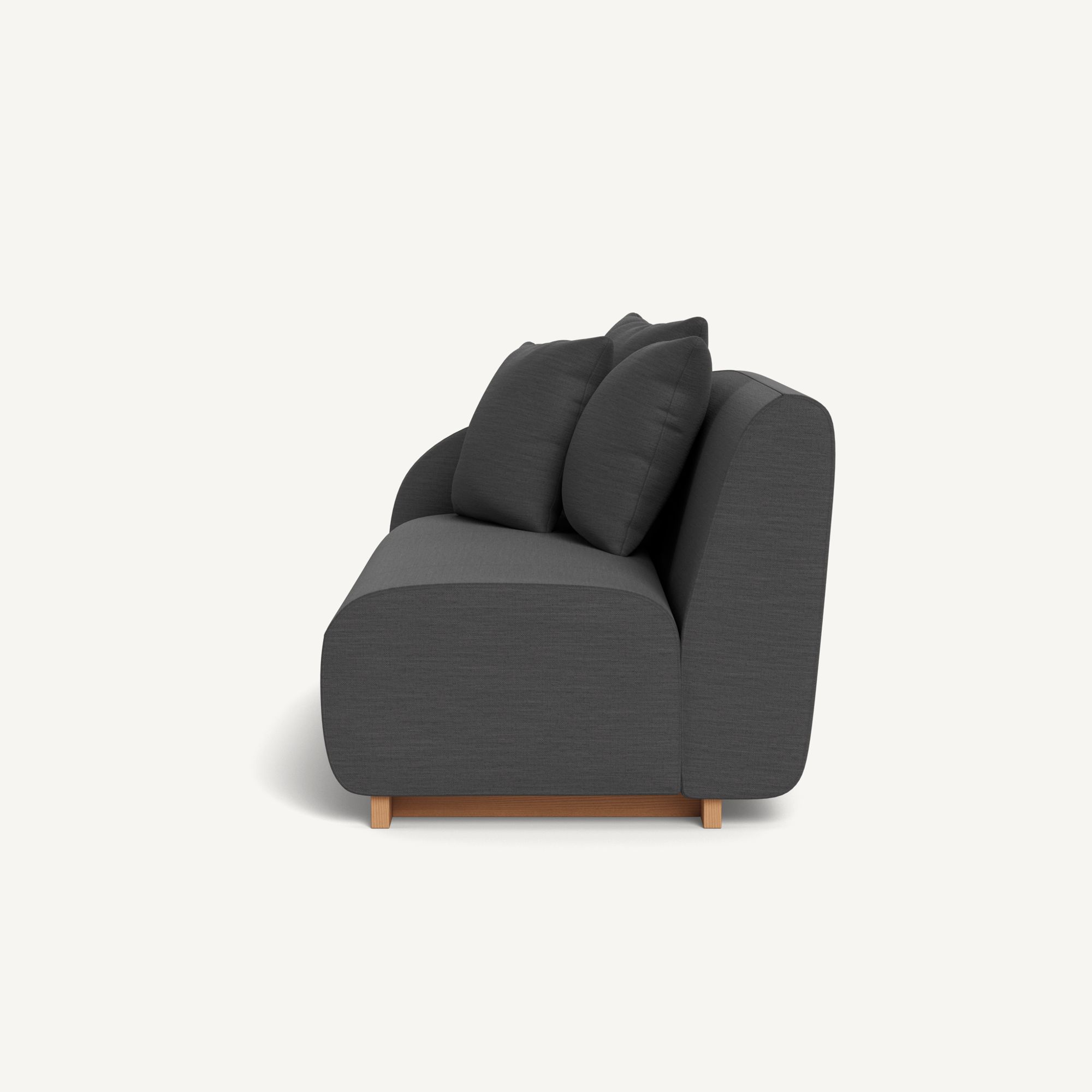 Harbour Como 2 Seat 1 Arm Left - Sealed Teak Natural / Panama Grafito
