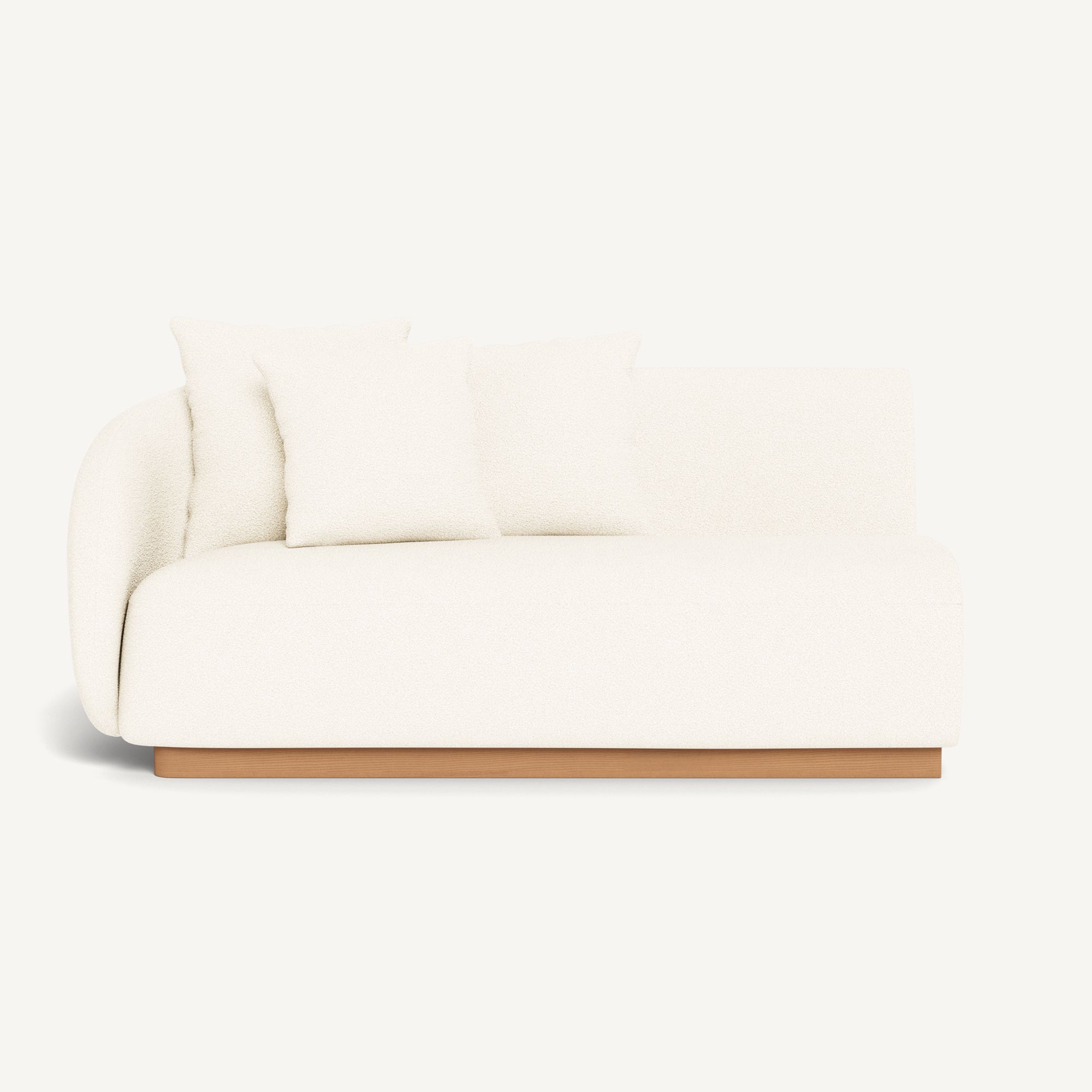 Harbour Como 2 Seat 1 Arm Left - Sealed Teak Natural / Riviera Ivory