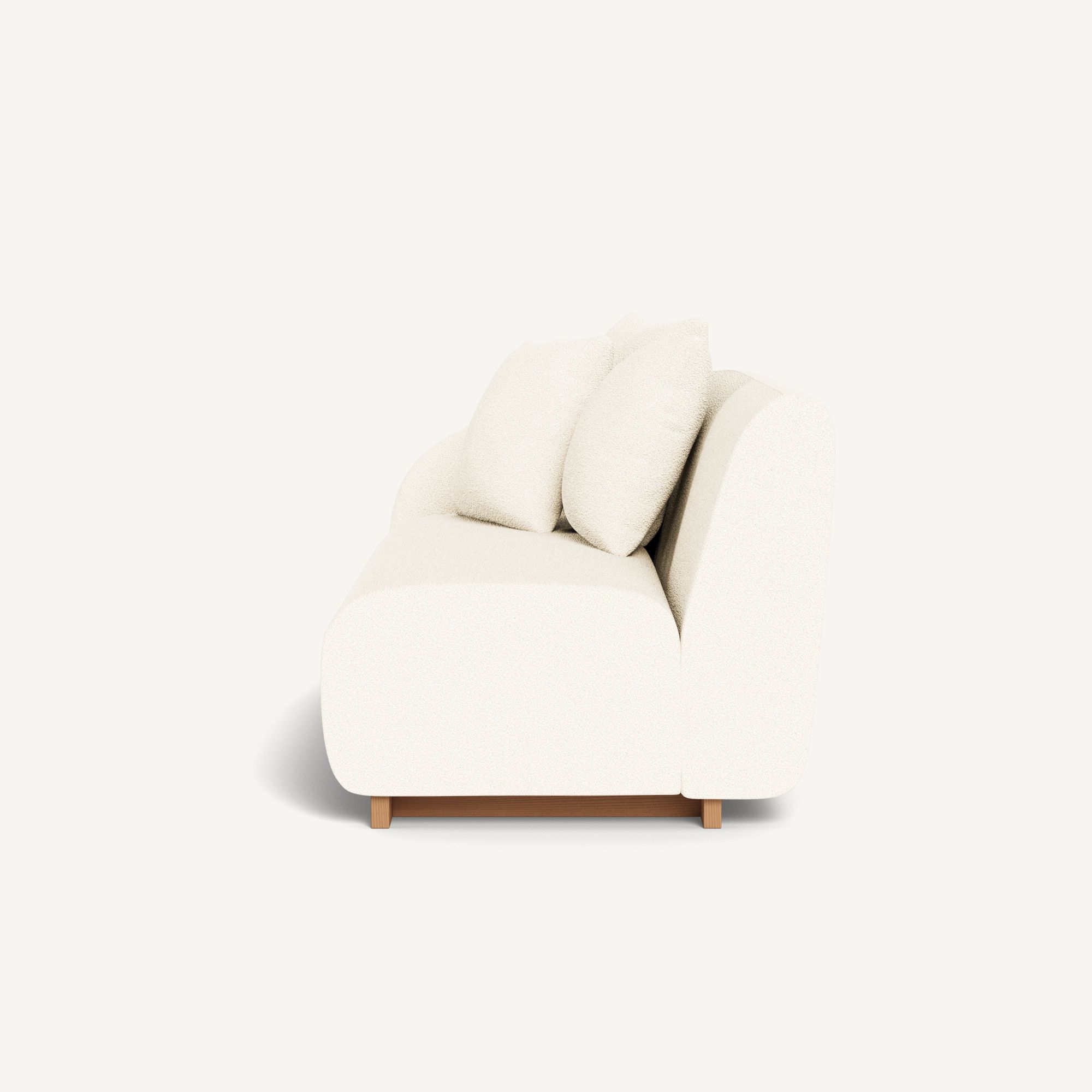 Harbour Como 2 Seat 1 Arm Left - Sealed Teak Natural / Riviera Ivory
