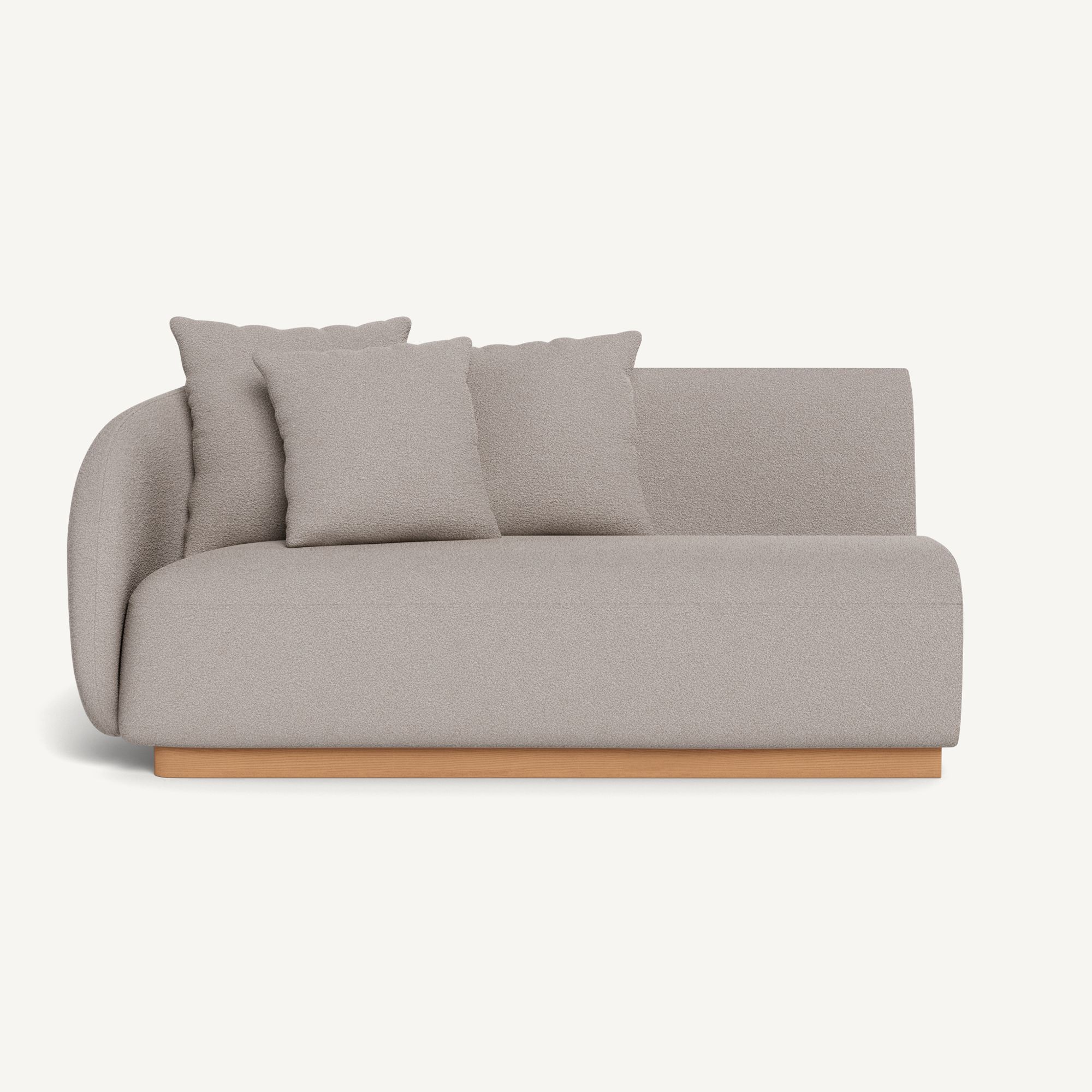 Harbour Como 2 Seat 1 Arm Left - Sealed Teak Natural / Riviera Stone