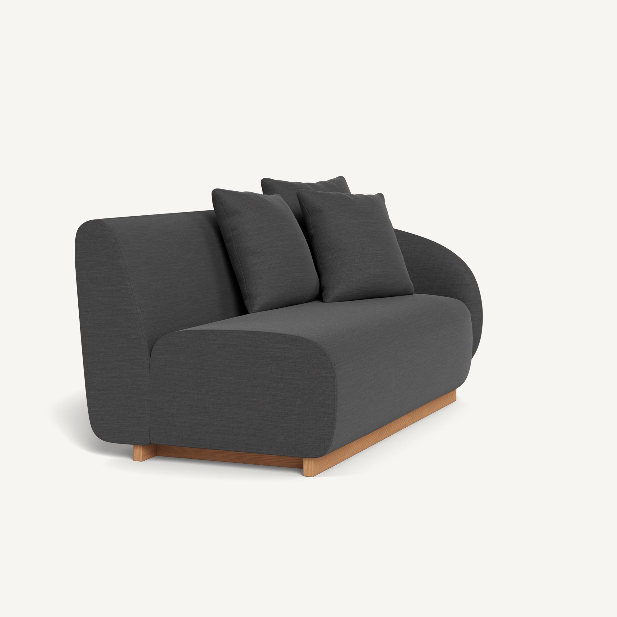 Harbour Como 2 Seat 1 Arm Right - Sealed Teak Natural / Panama Grafito