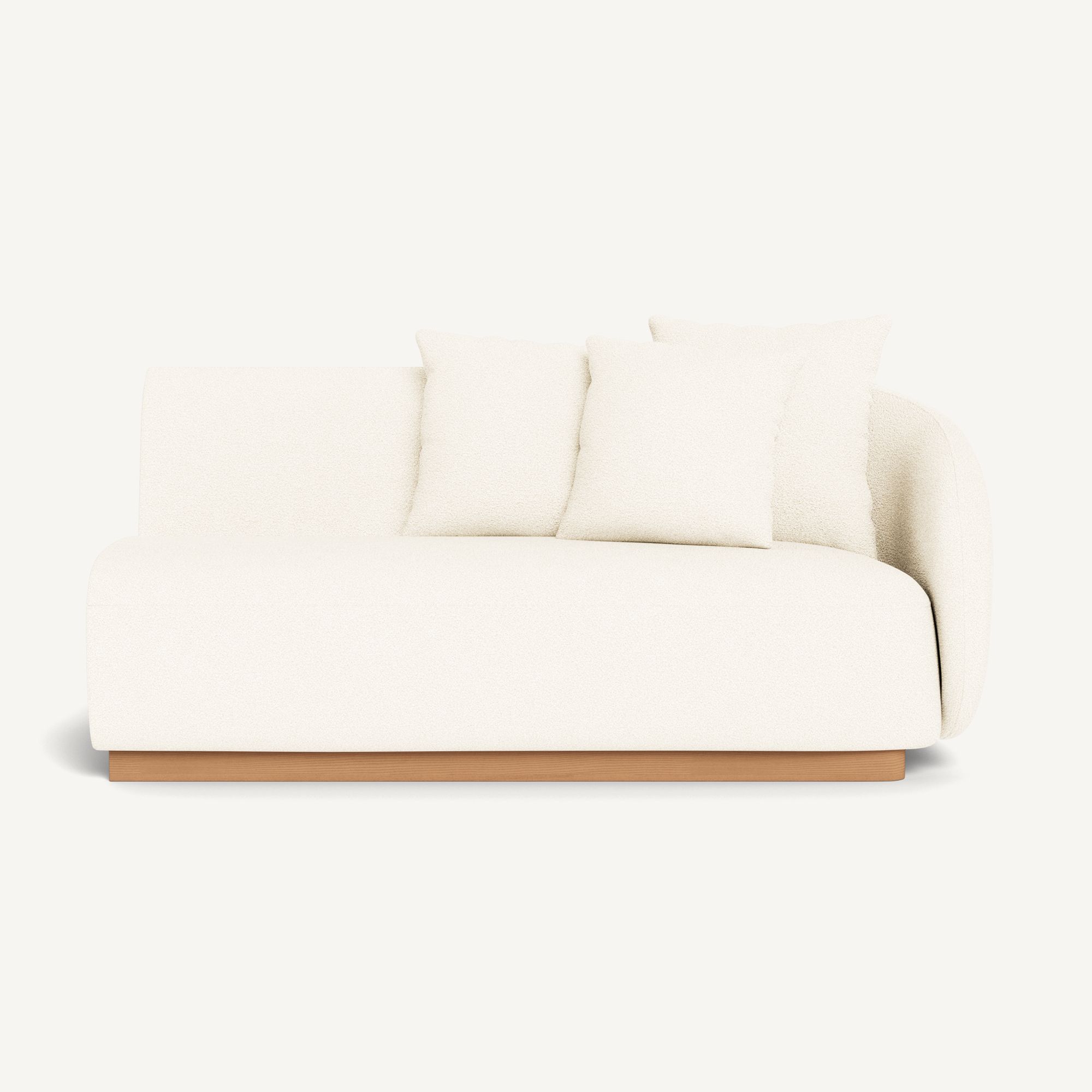 Harbour Como 2 Seat 1 Arm Right - Sealed Teak Natural / Riviera Ivory
