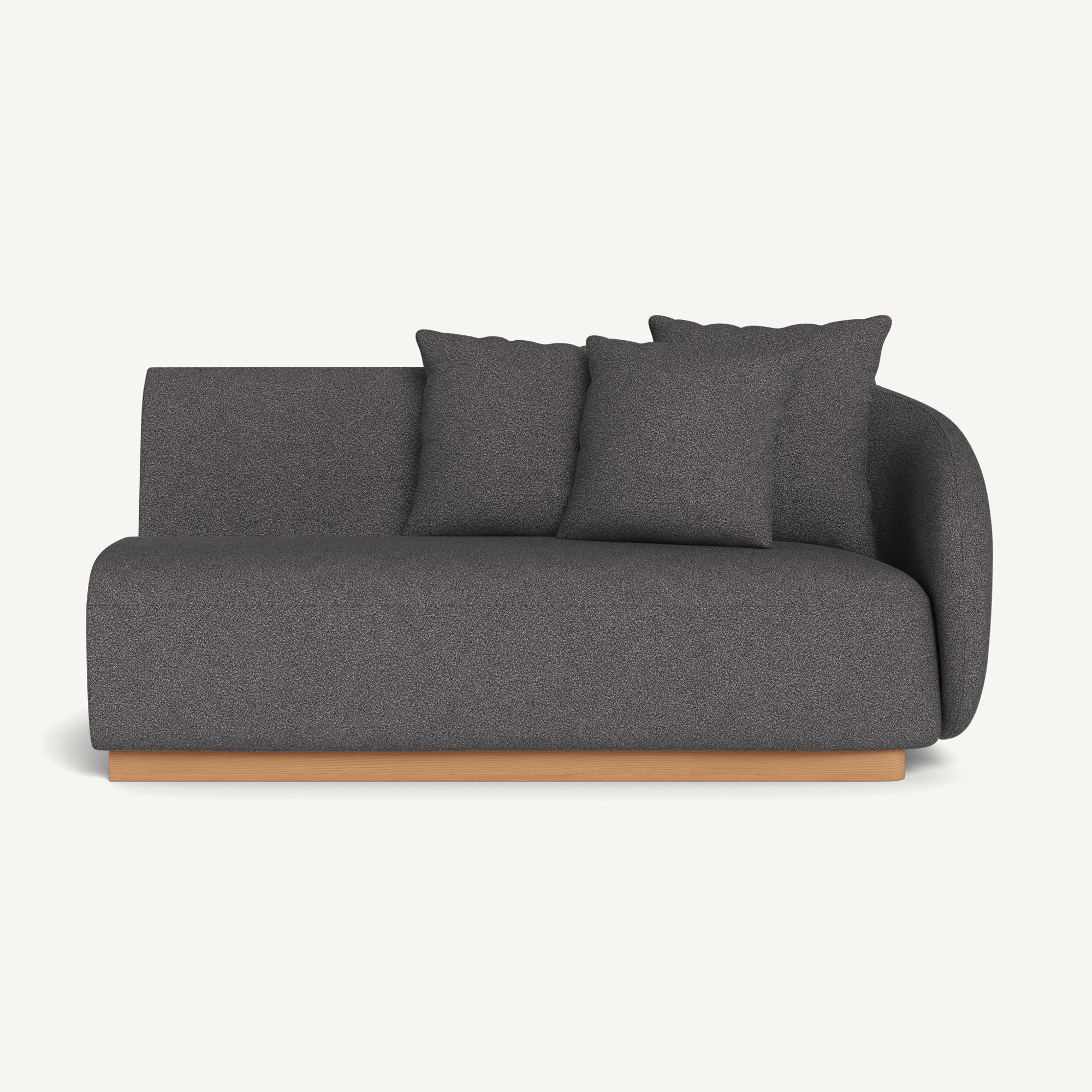 Harbour Como 2 Seat 1 Arm Right - Sealed Teak Natural / Riviera Slate