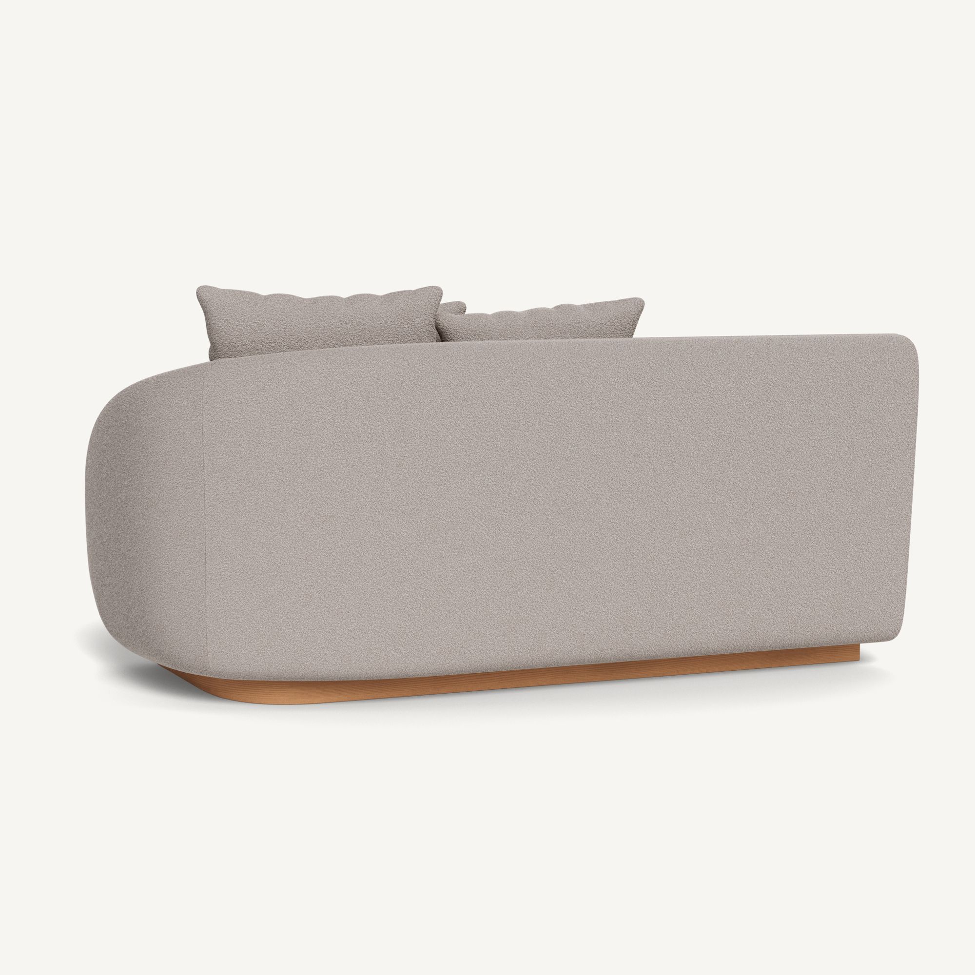 Harbour Como 2 Seat 1 Arm Right - Sealed Teak Natural / Riviera Stone